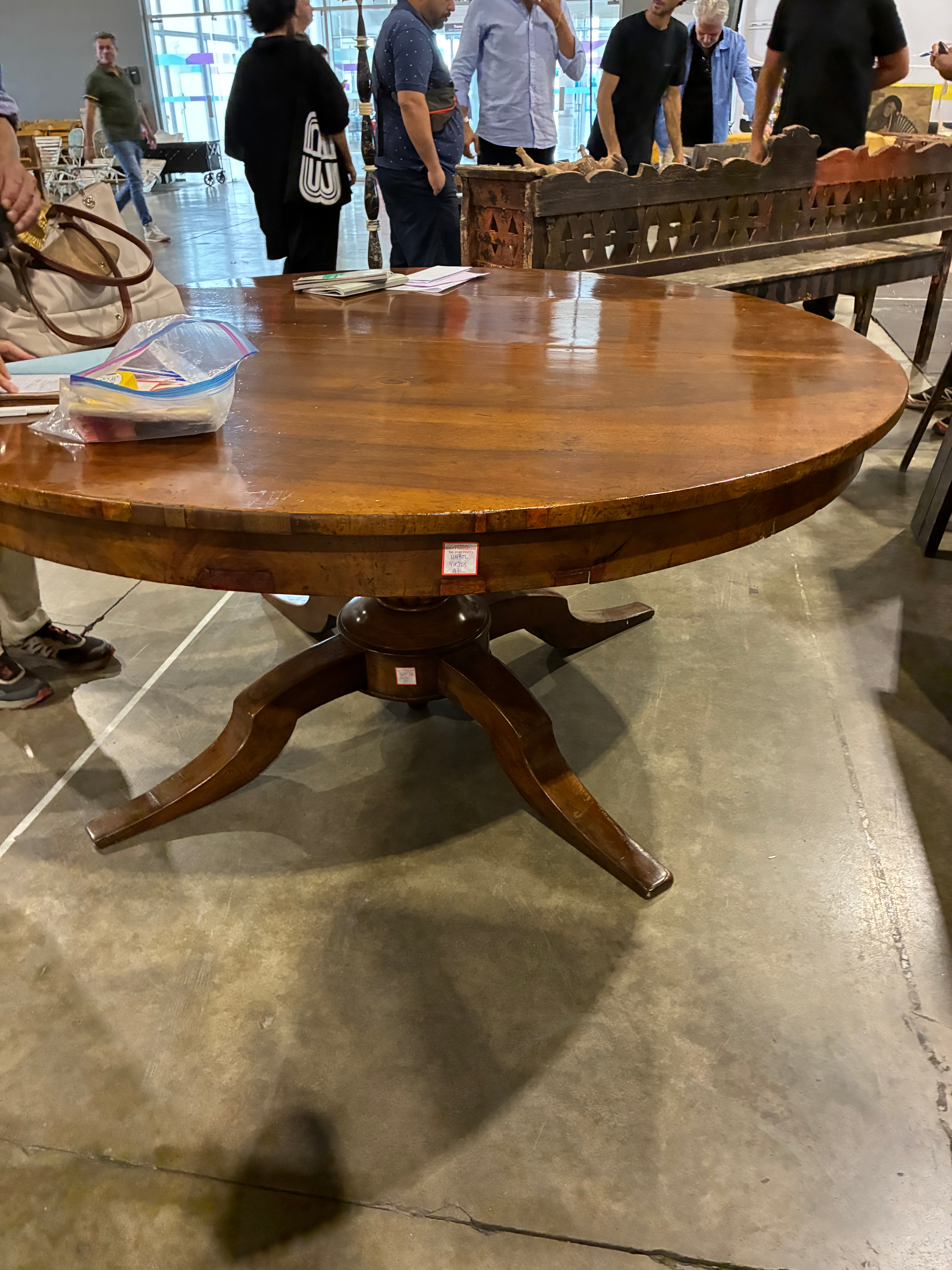 19th C Italian Walnut Dining Table