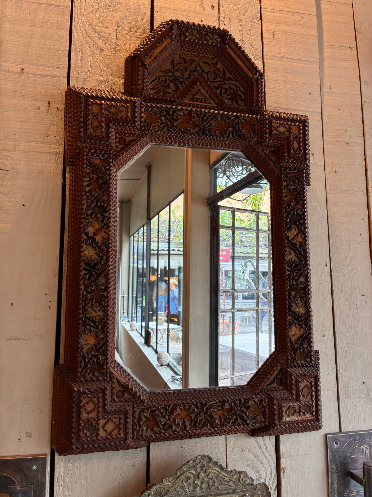 Tramp Art Mirror 1930s
