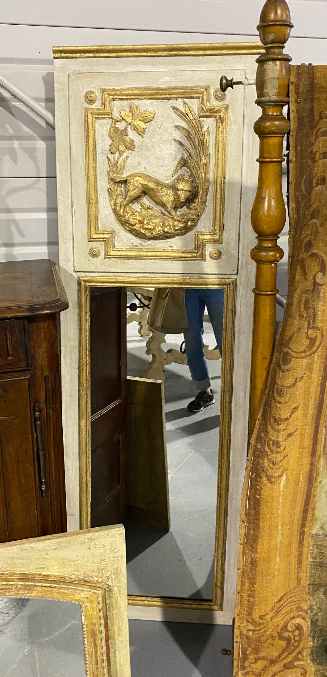 Trumeau Mirror with Dog #1