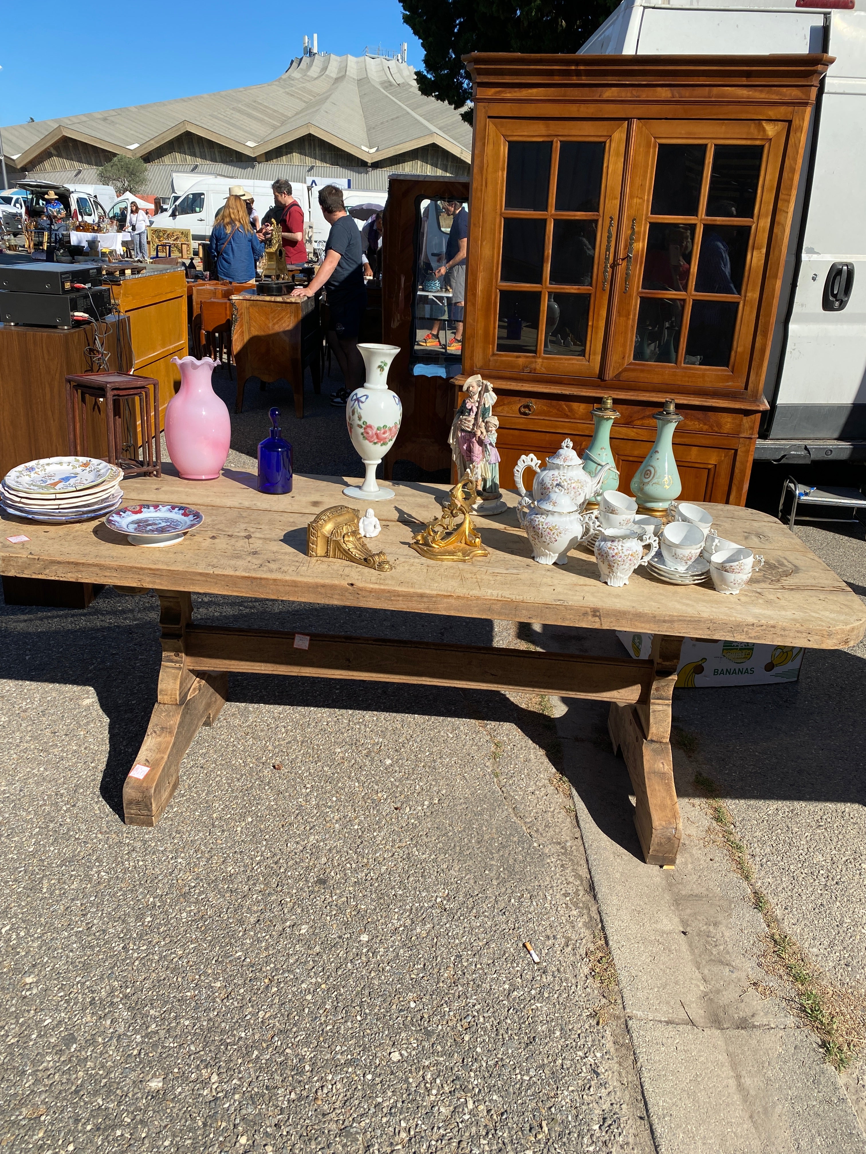 Walnut Farm Table Bleached