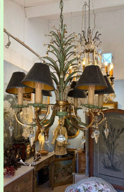 Green & Crystal Bagues Chandelier