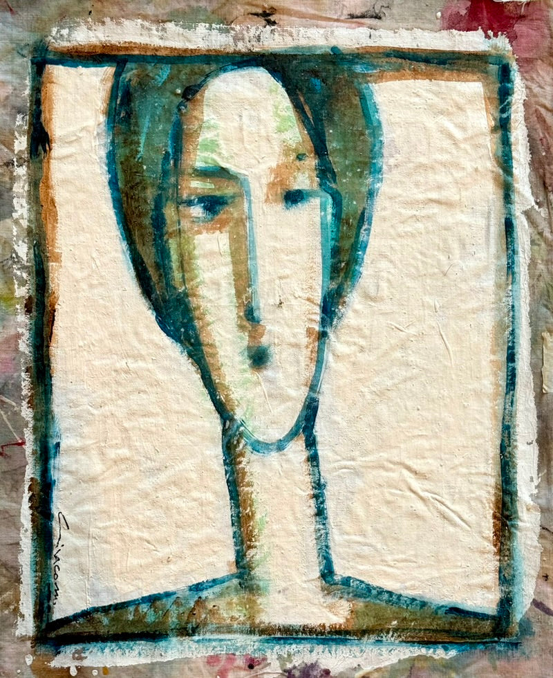 Heritage - Blue/Green Portrait (13 x 11)