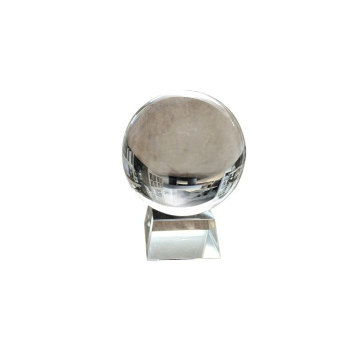 4" Crystal Ball on Crystal Stand