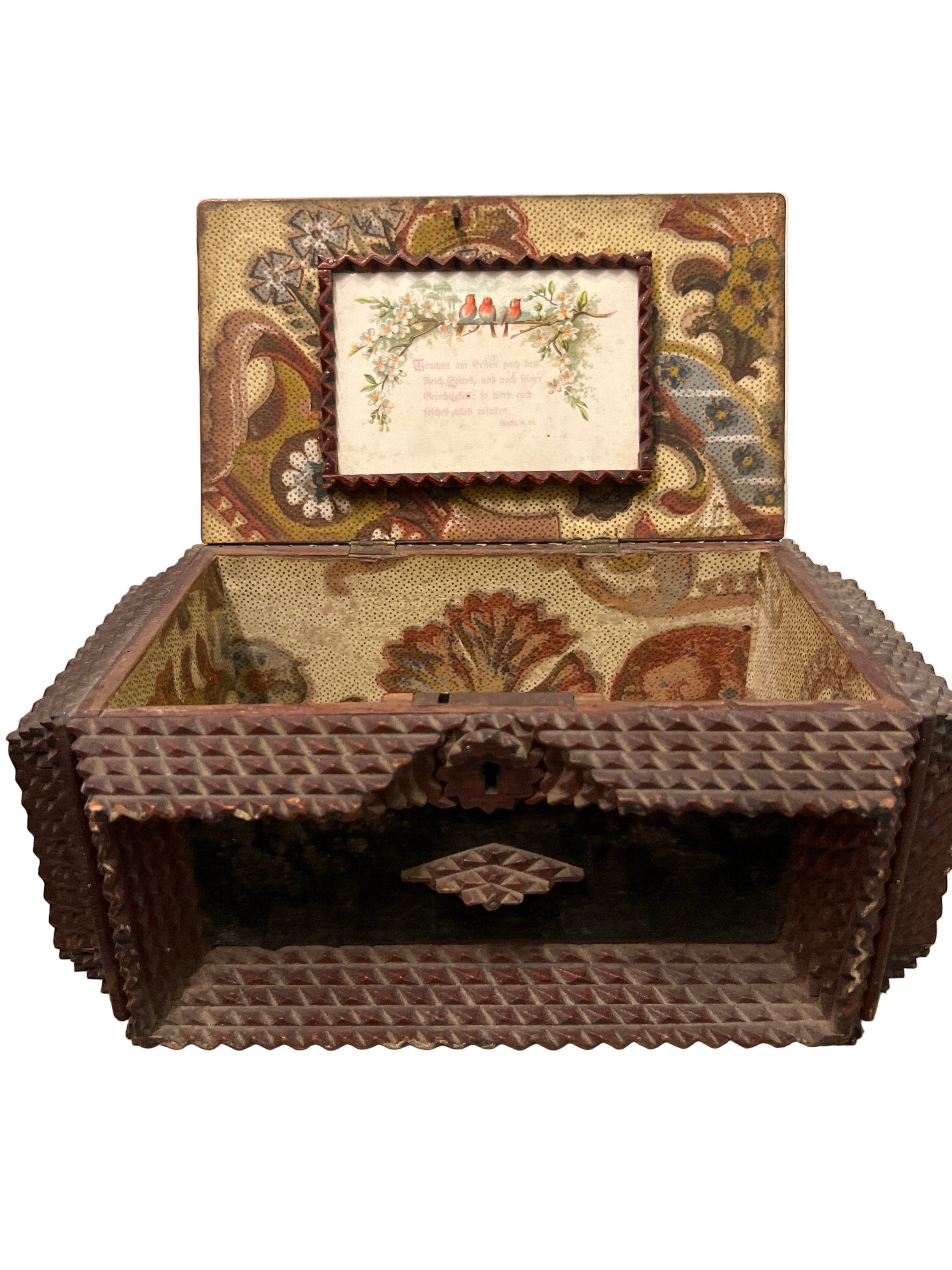Tramp Art Box w/ Poem