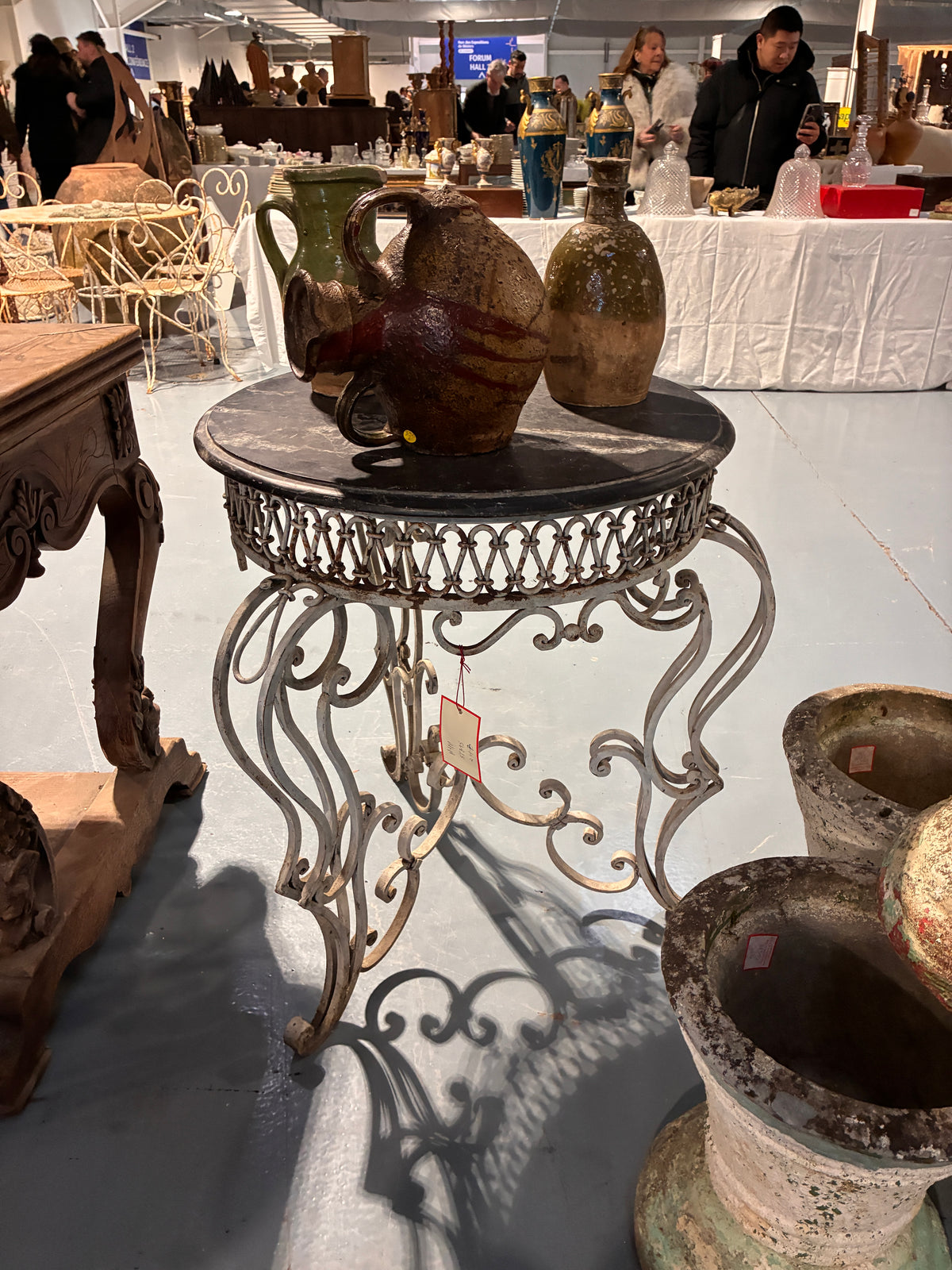 Iron & Marble Ornate Gueridon