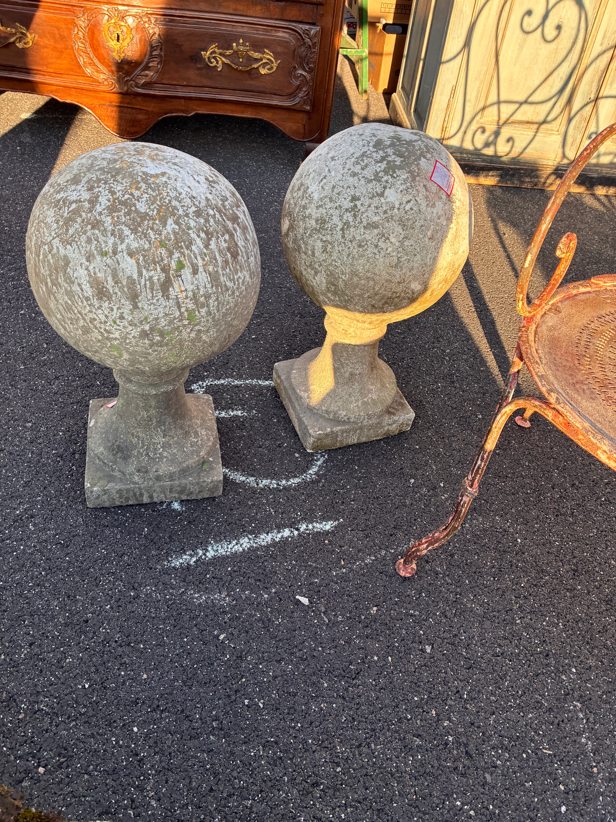 Concrete Sphere on Elevated Pedestal