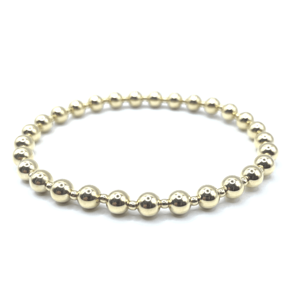 14K 252mm Simple Stretch Bracelet