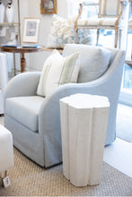 Load image into Gallery viewer, Claire Swivel Chair in Performance Linen Robins Egg