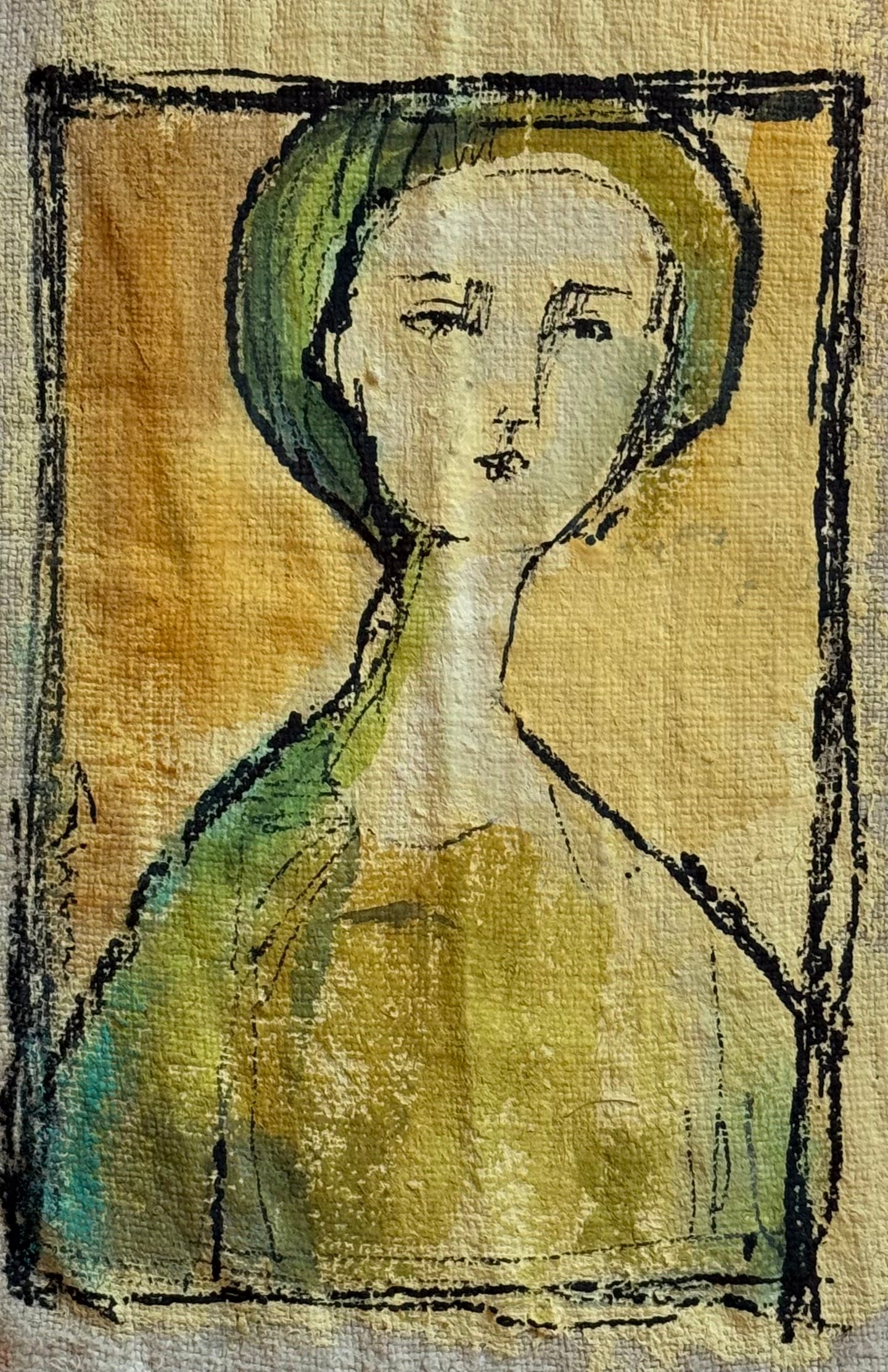 Heritage - Yellow and Green Portrait (8 x 5.5)