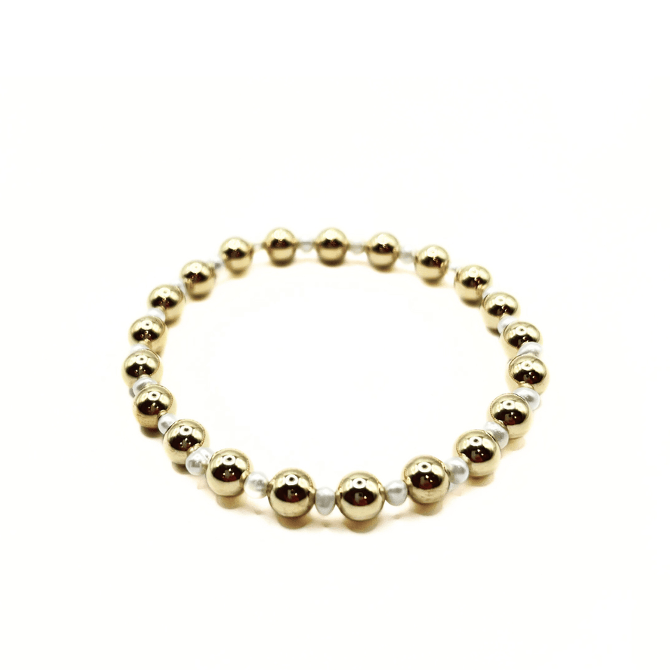 6mm Gold & Pearl Montauk Bracelet