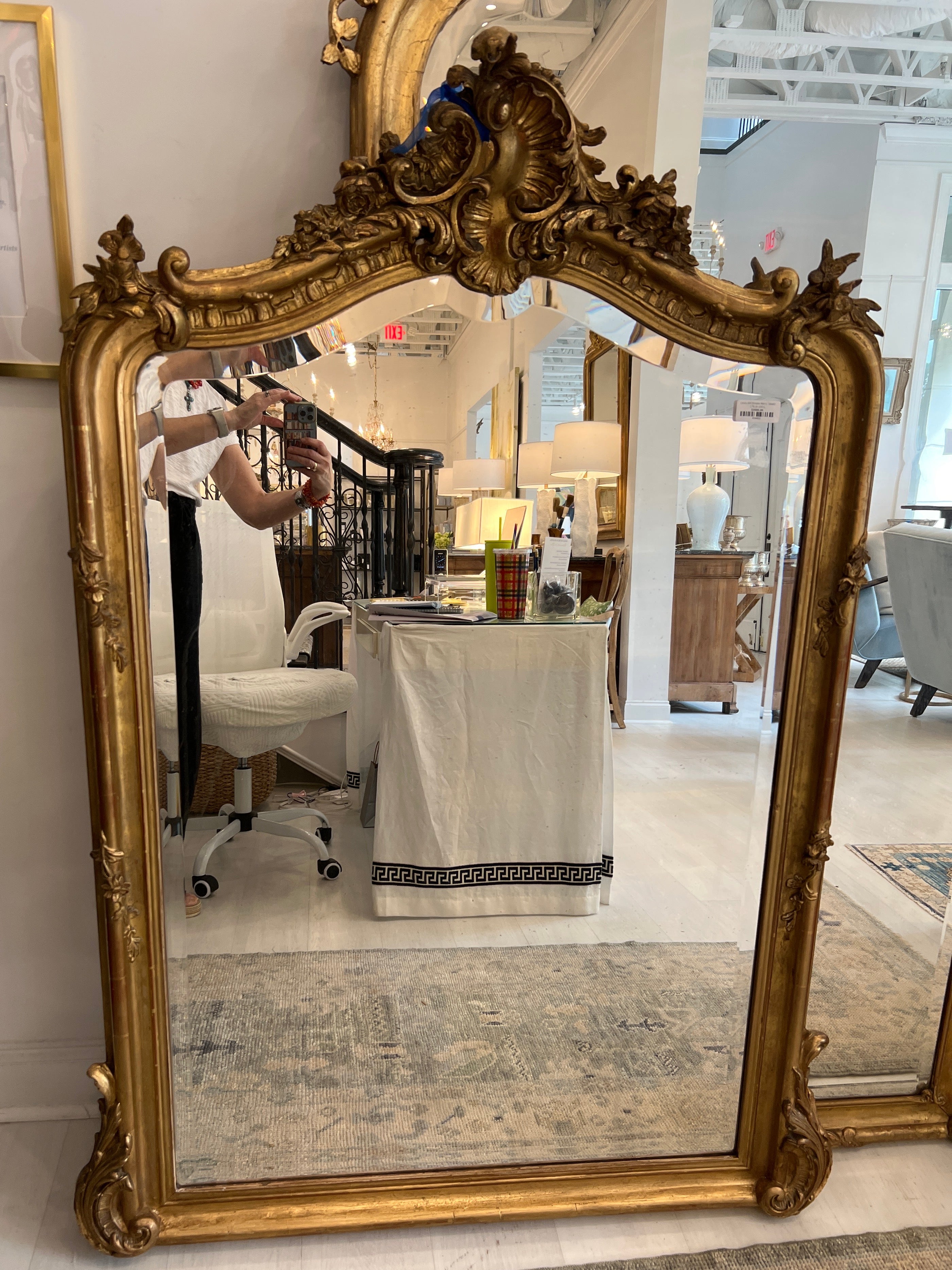 Louis XVI Ornate Mirror 58x43