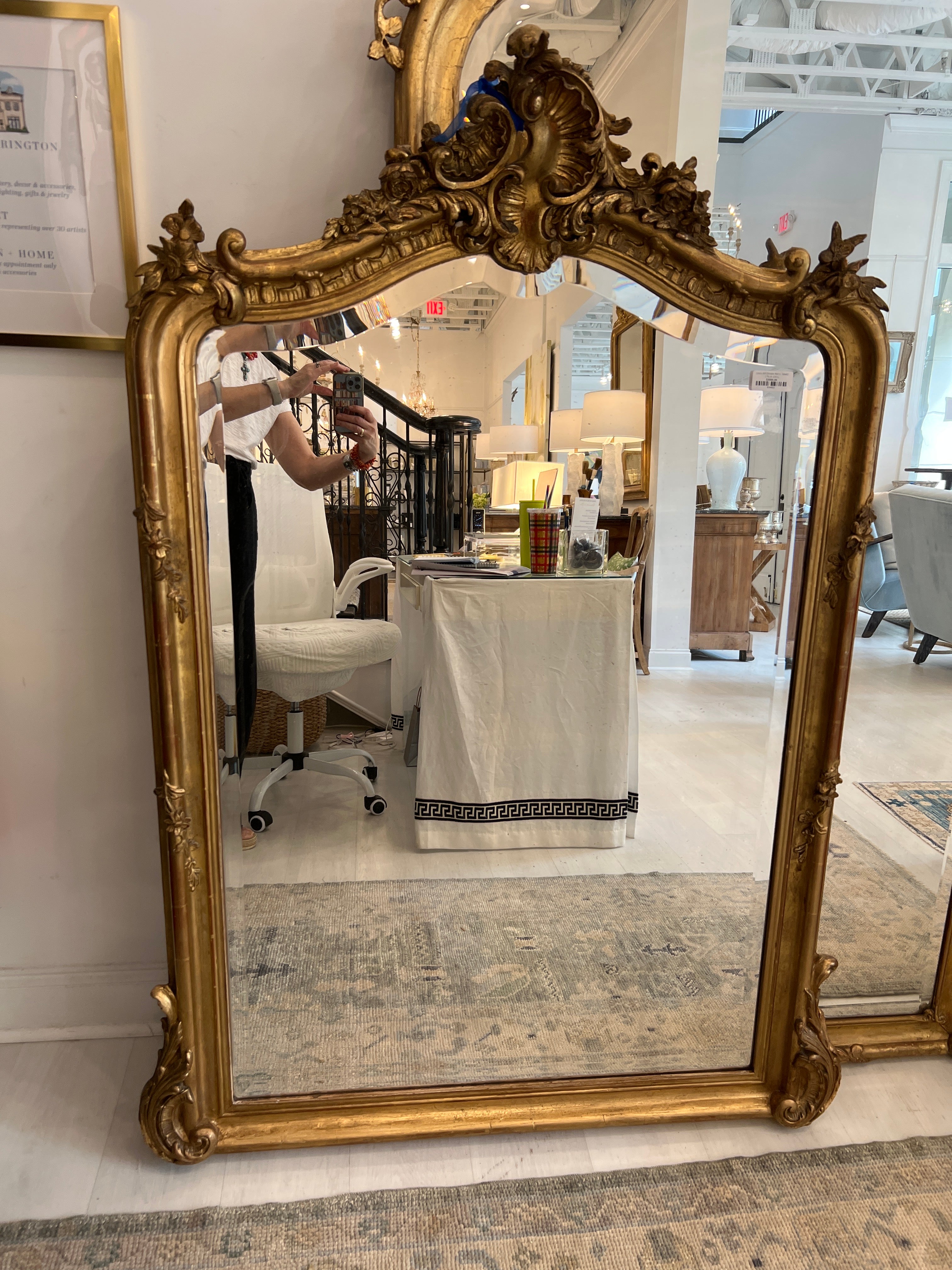 Louis XVI Ornate Mirror 58x43