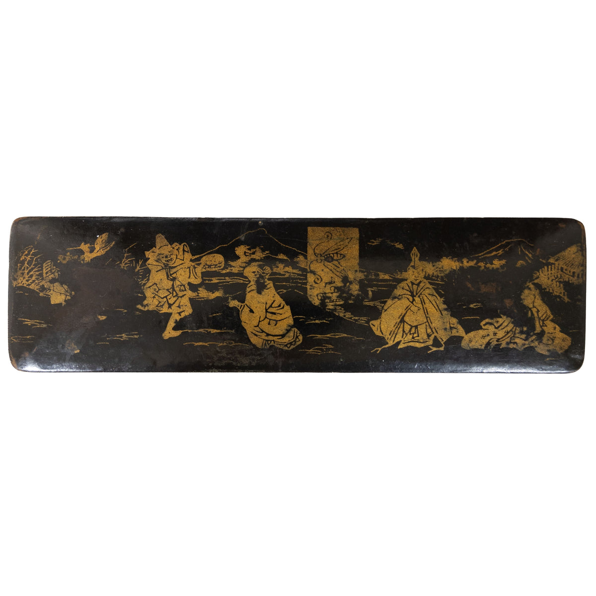Chinoiserie Pencil Box w/ Figures