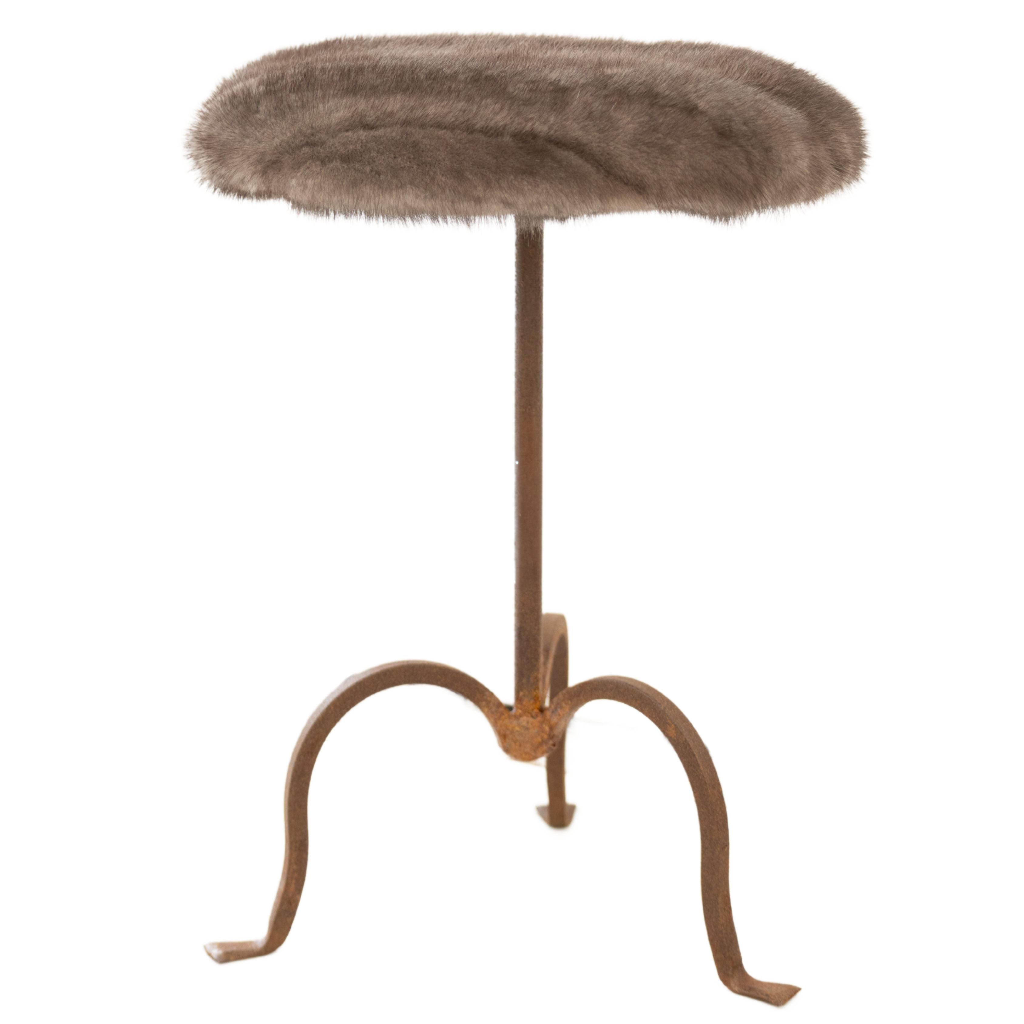 Stool with Grey Dior Mink