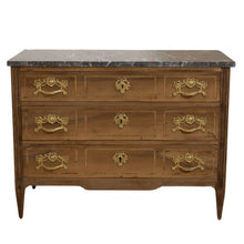 Load image into Gallery viewer, Walnut chest of drawers grey marble