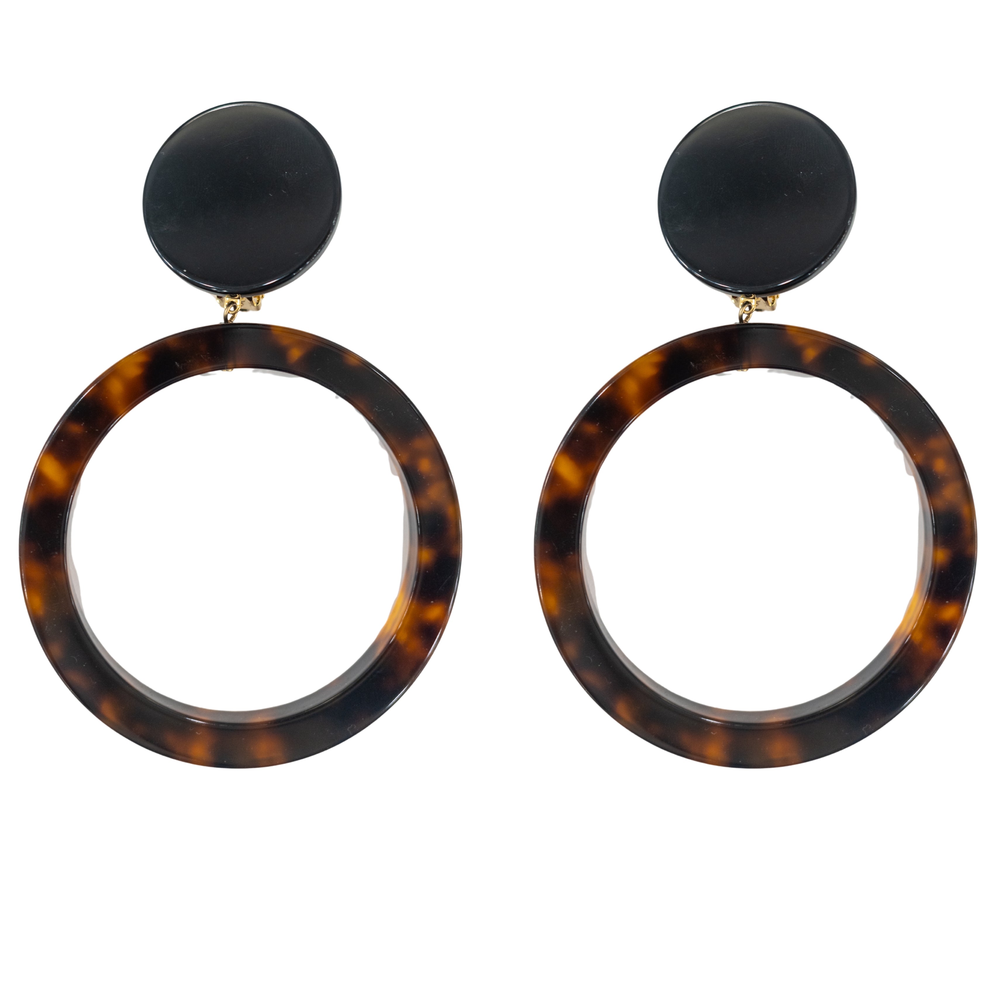 Tortoiseshell Clip-On Earrings