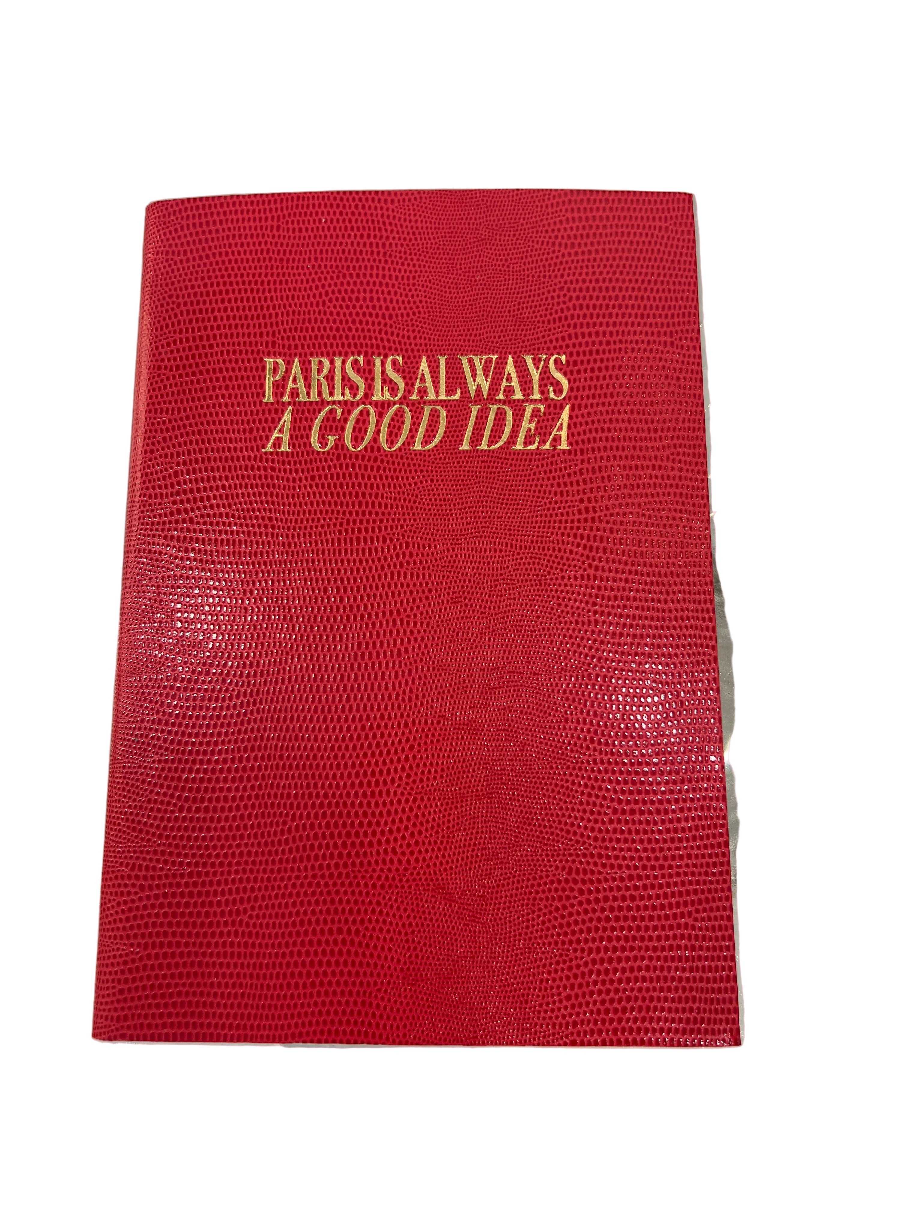 Red "Paris Is Always a Good Idea" Notebook