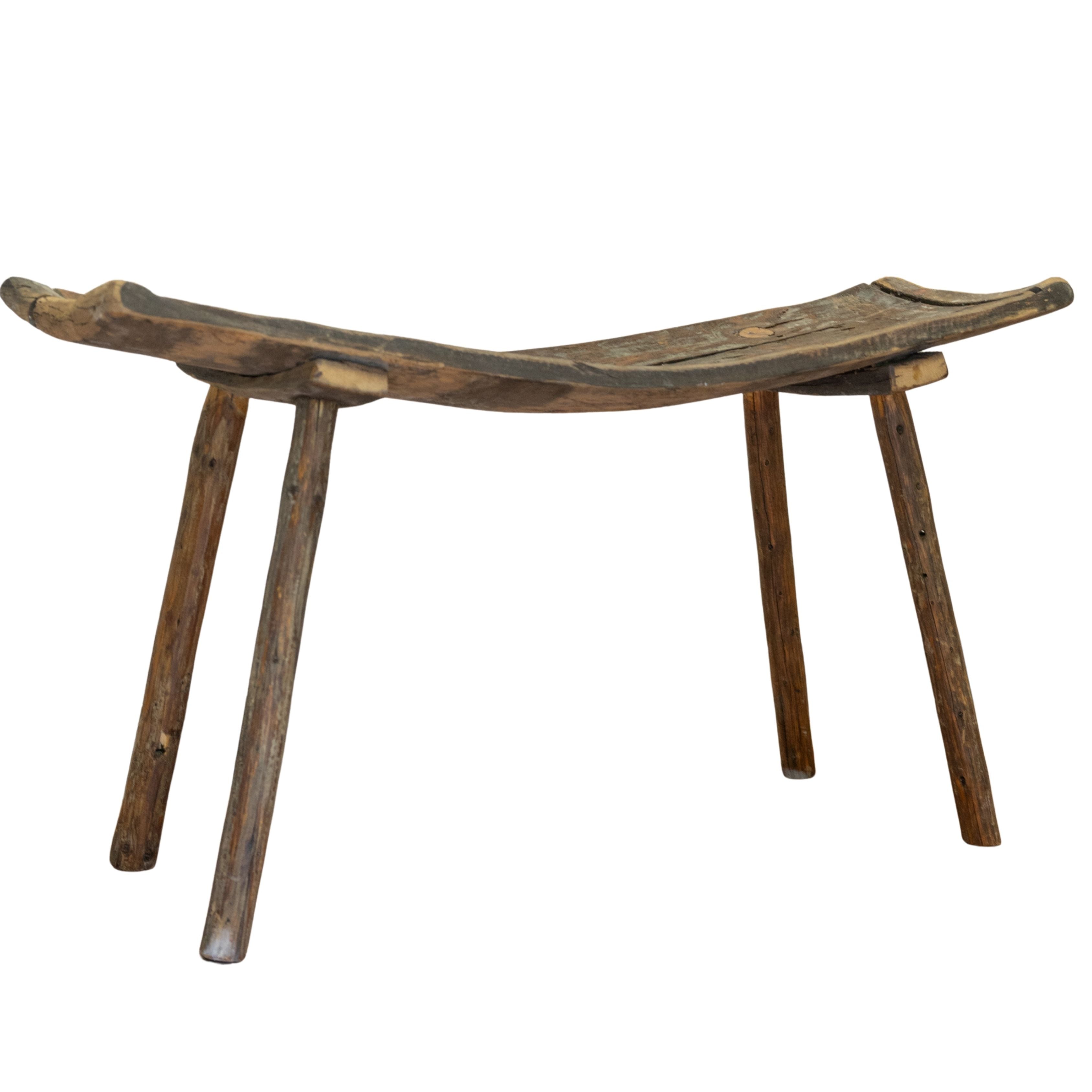Curved Rustic Bench Small