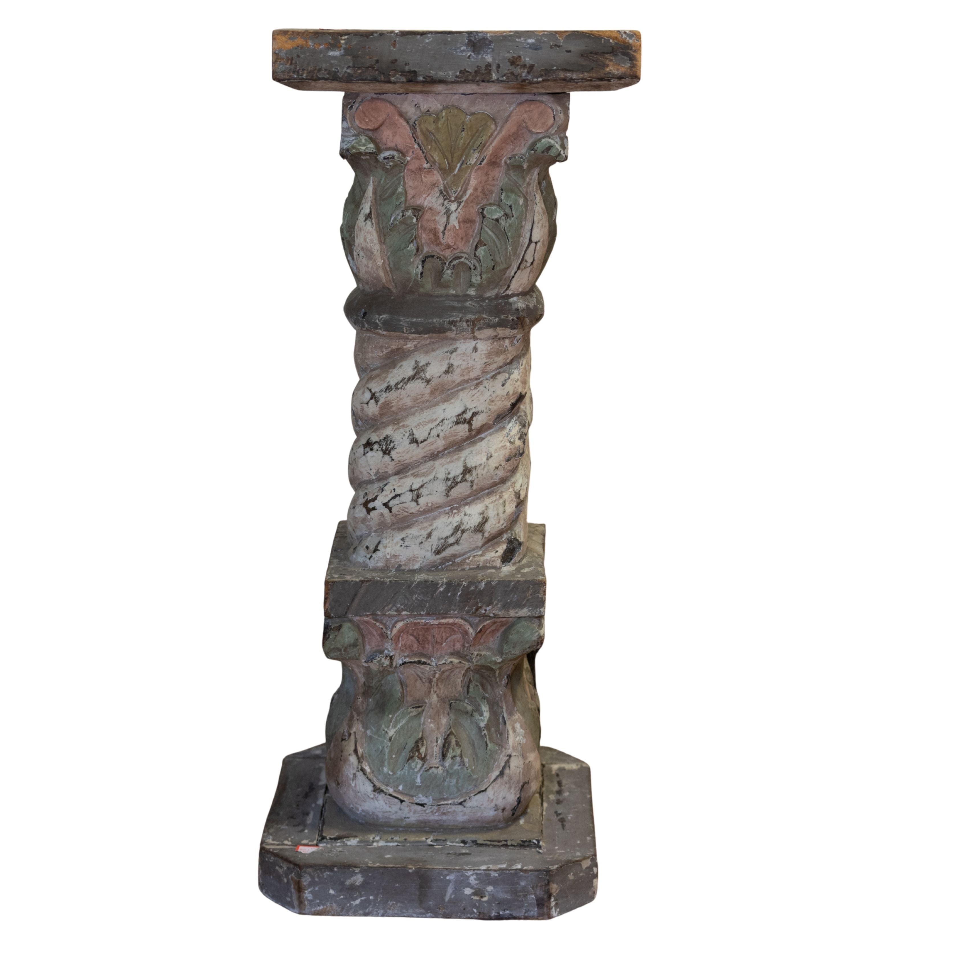 1920s Painted Italian Pedestal Column