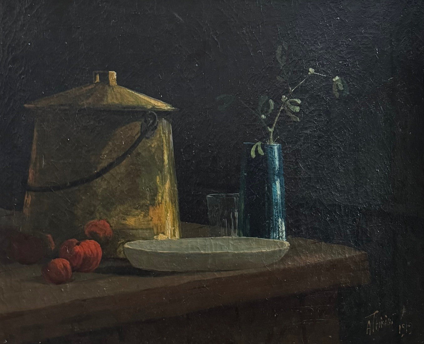 Heritage - Still life with blue vase (21.5 x 25.5)