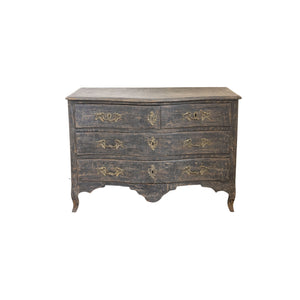 Black Painted 18th C. Commode