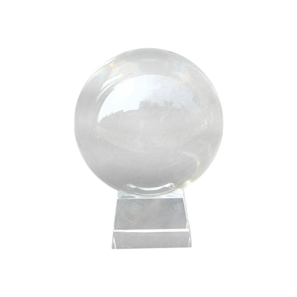 8" Crystal Ball on Crystal Stand