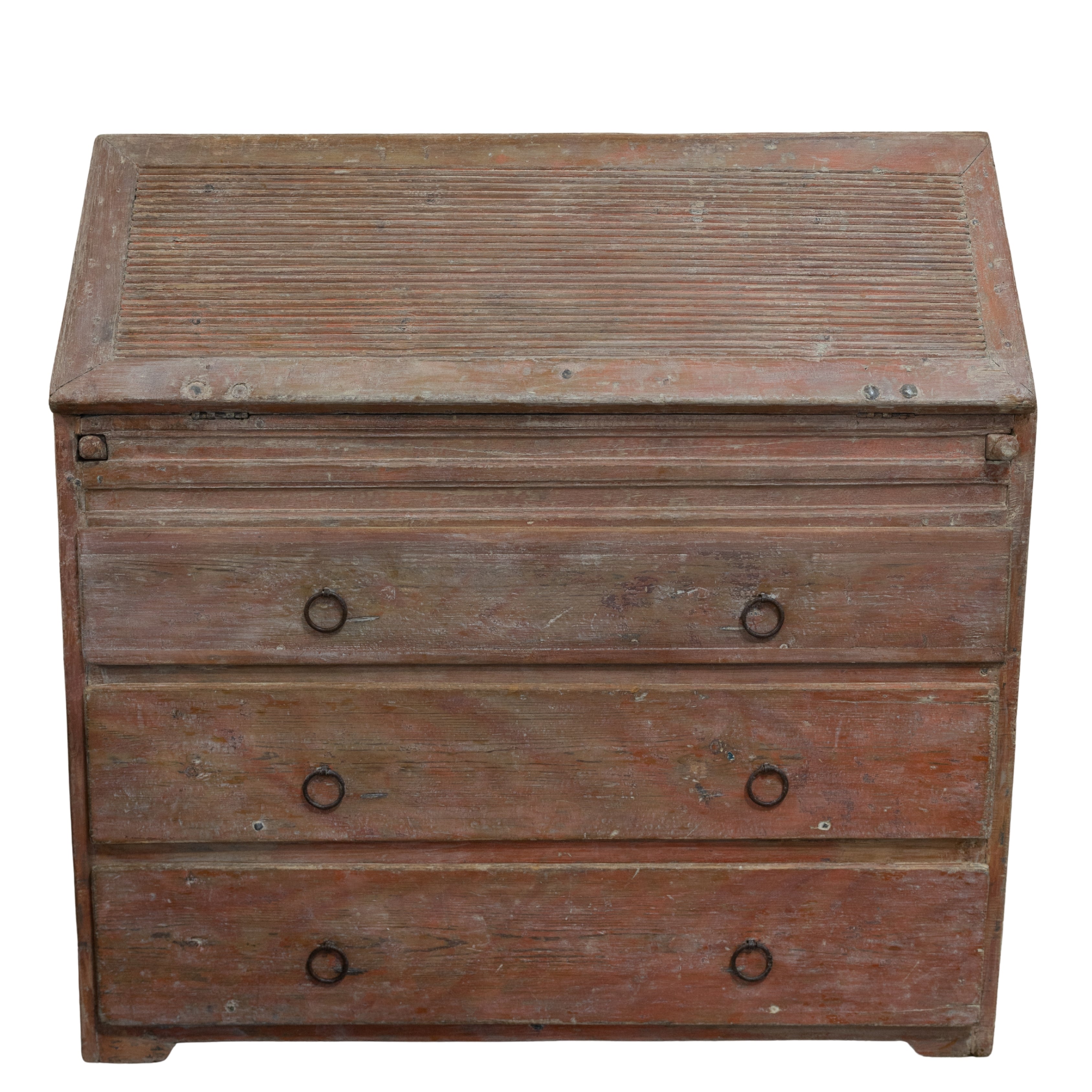 19th C Pale Pink Painted Swedish Desk