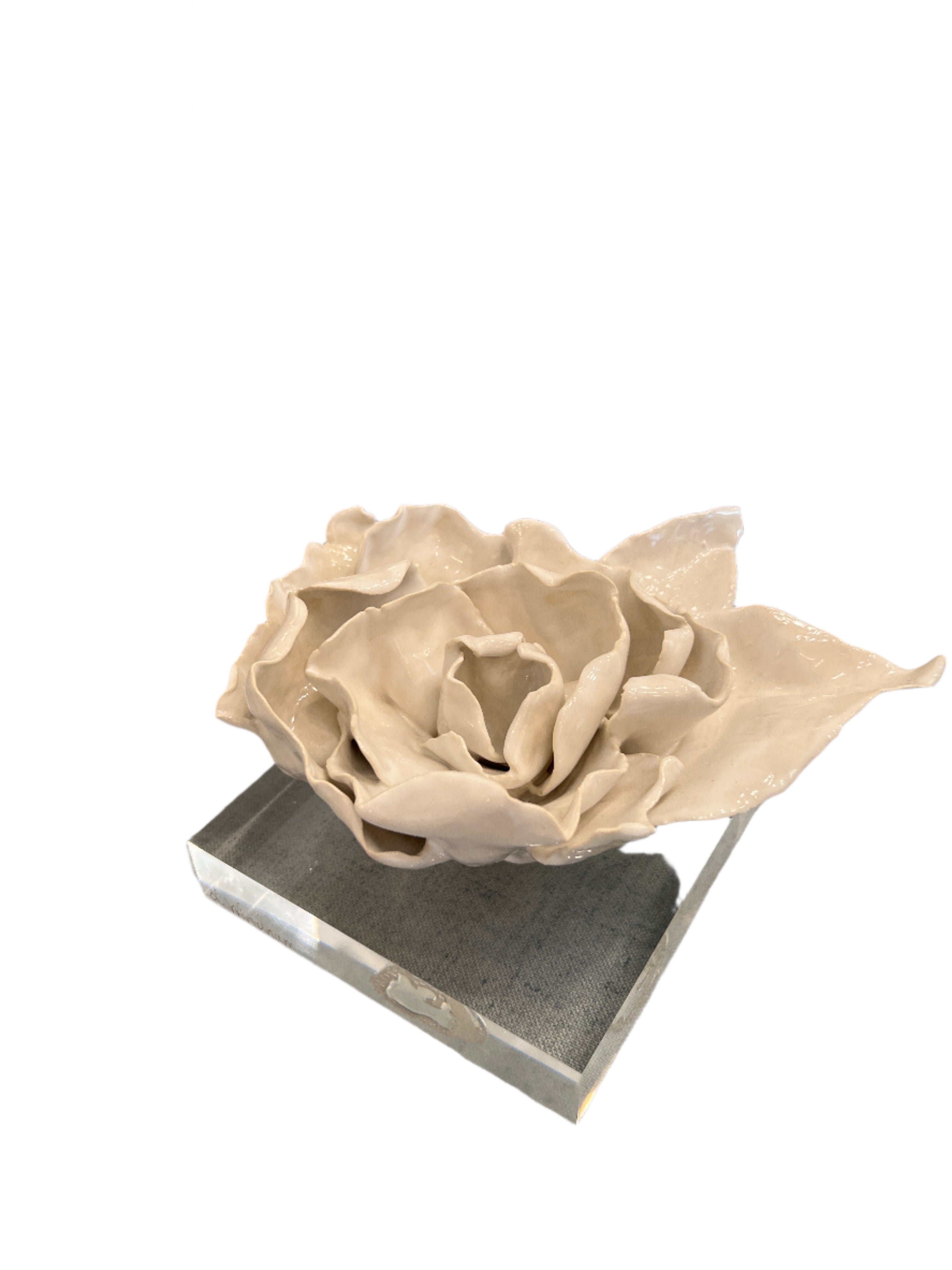 Ceramic Flower on Acrylic Base