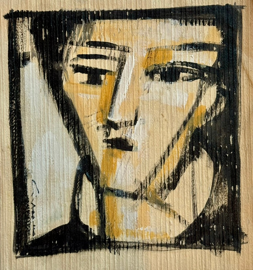 Heritage - Black and Ochre Portrait (10.5 x 10)