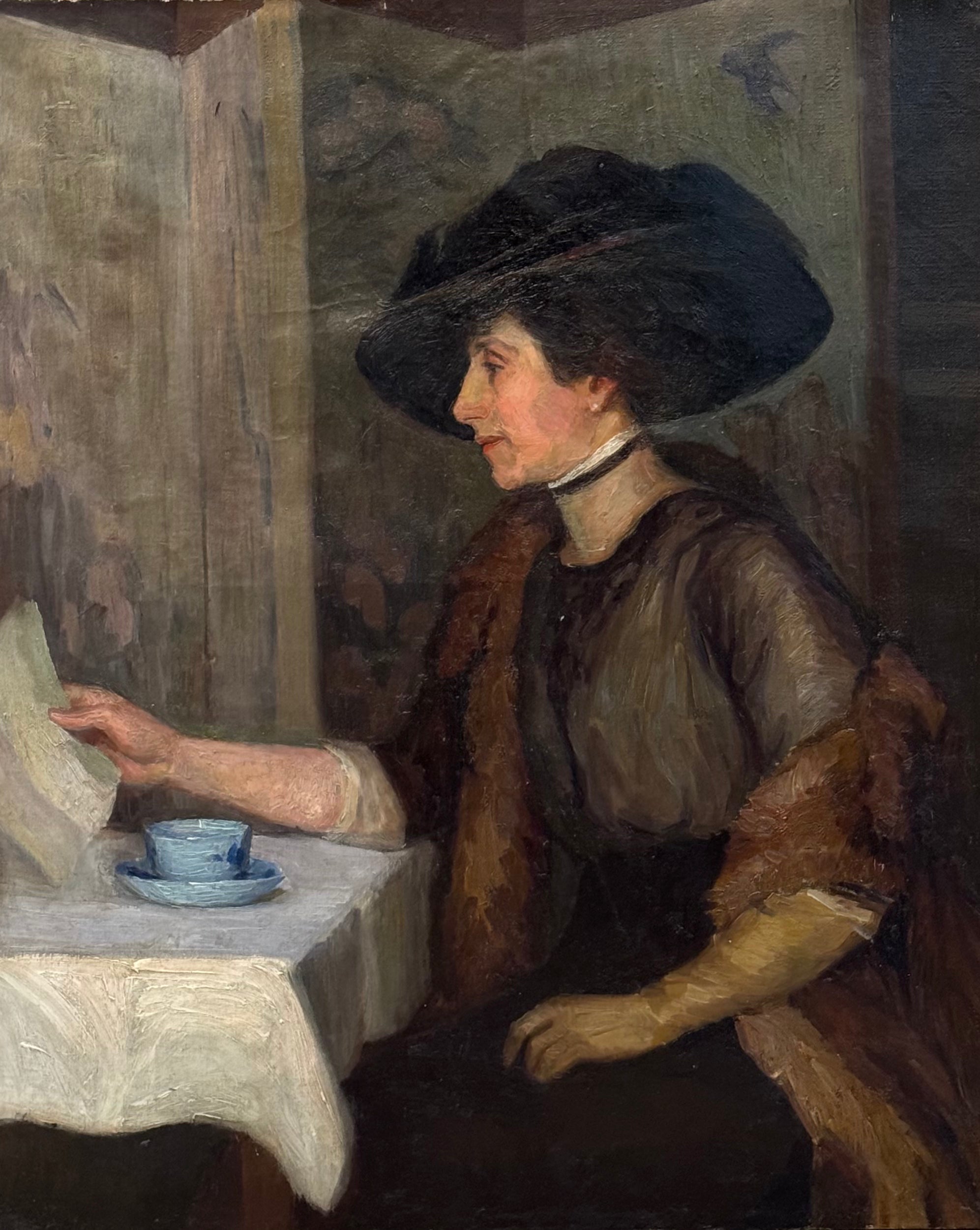 Heritage - Portrait of Madame reading a letter (24 x 20)