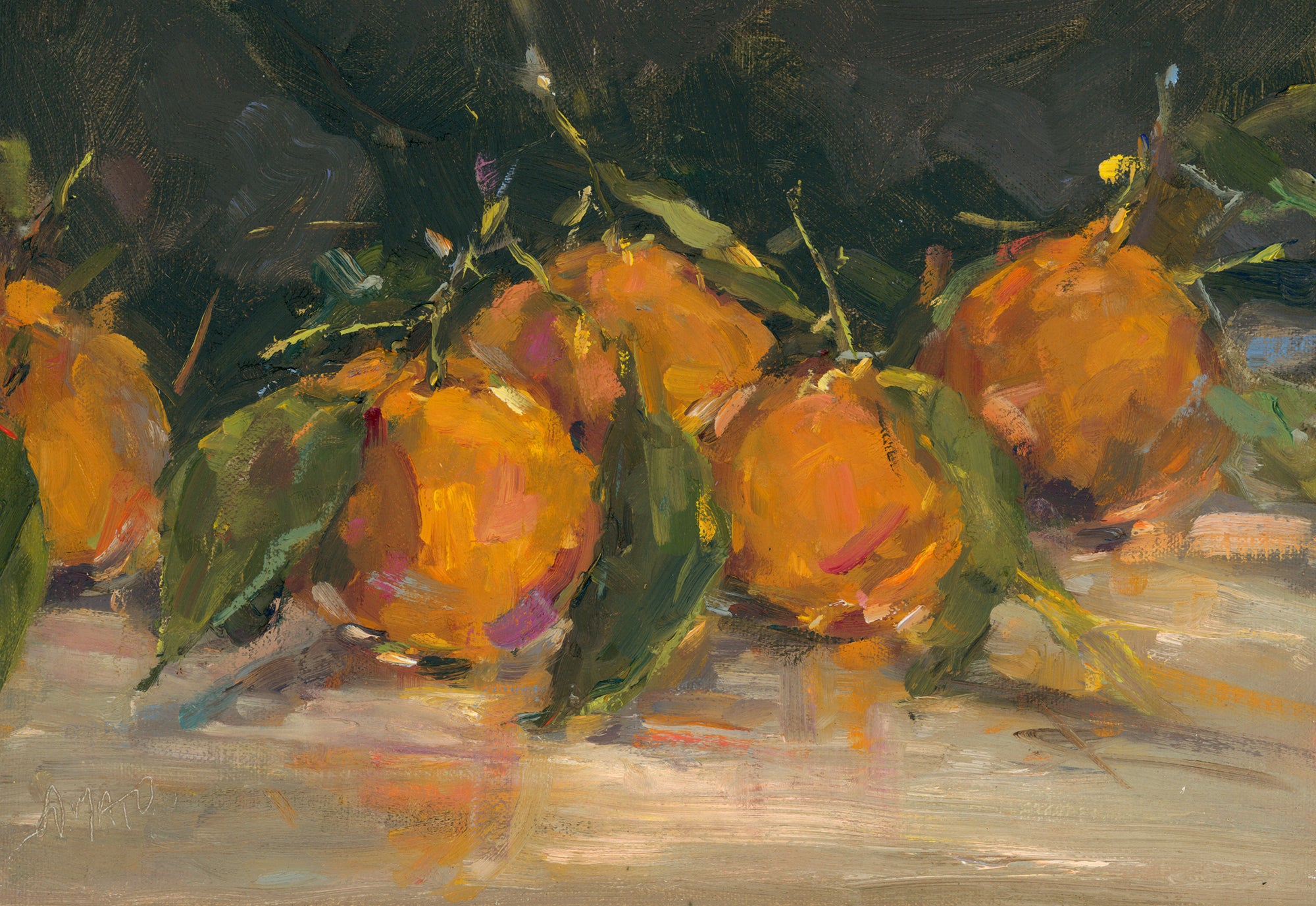 Stephanie Amato - A Gathering of Mandarins (9 x 12)
