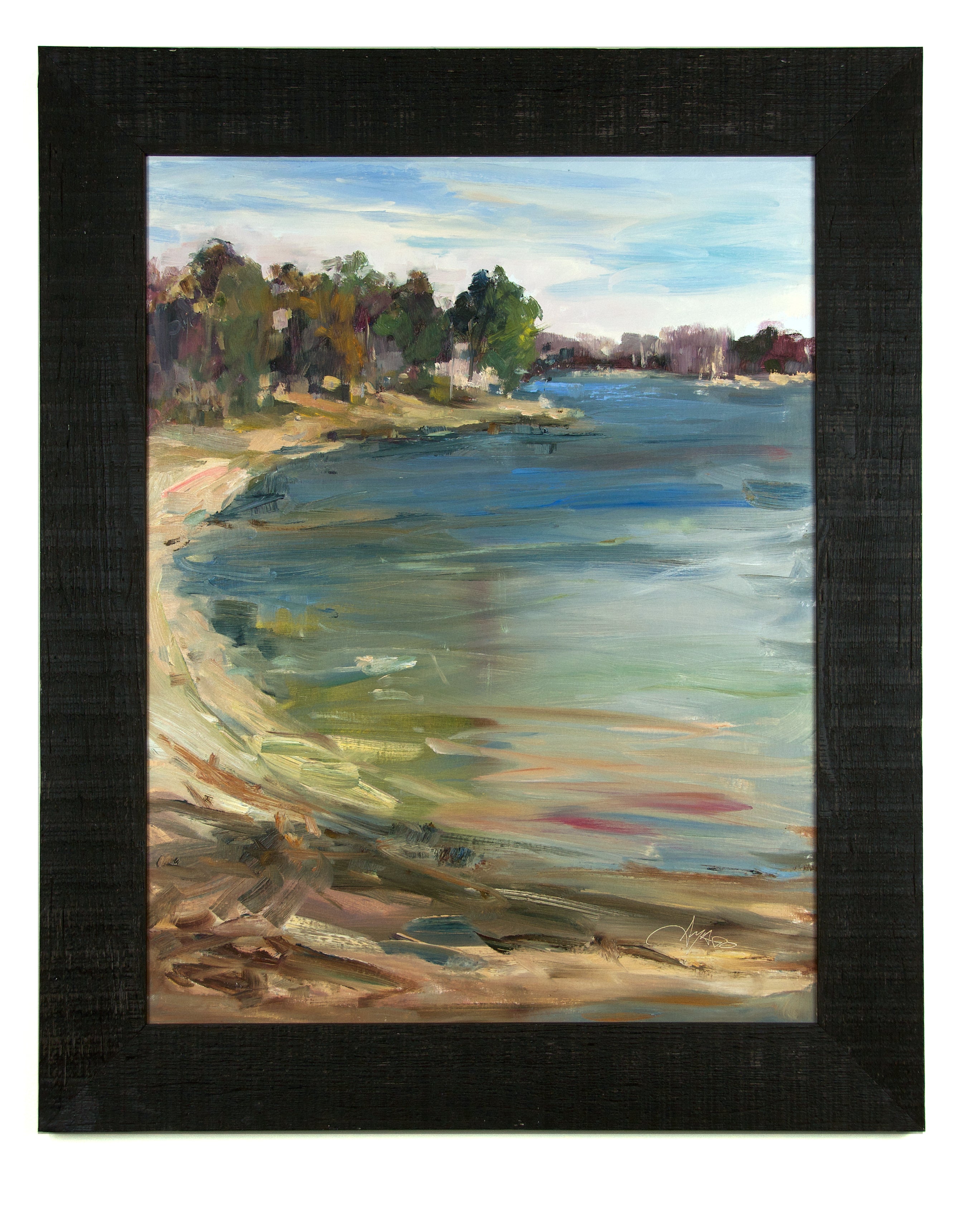 Stephanie Amato - A Fall Day at the Lake (28 x 23)