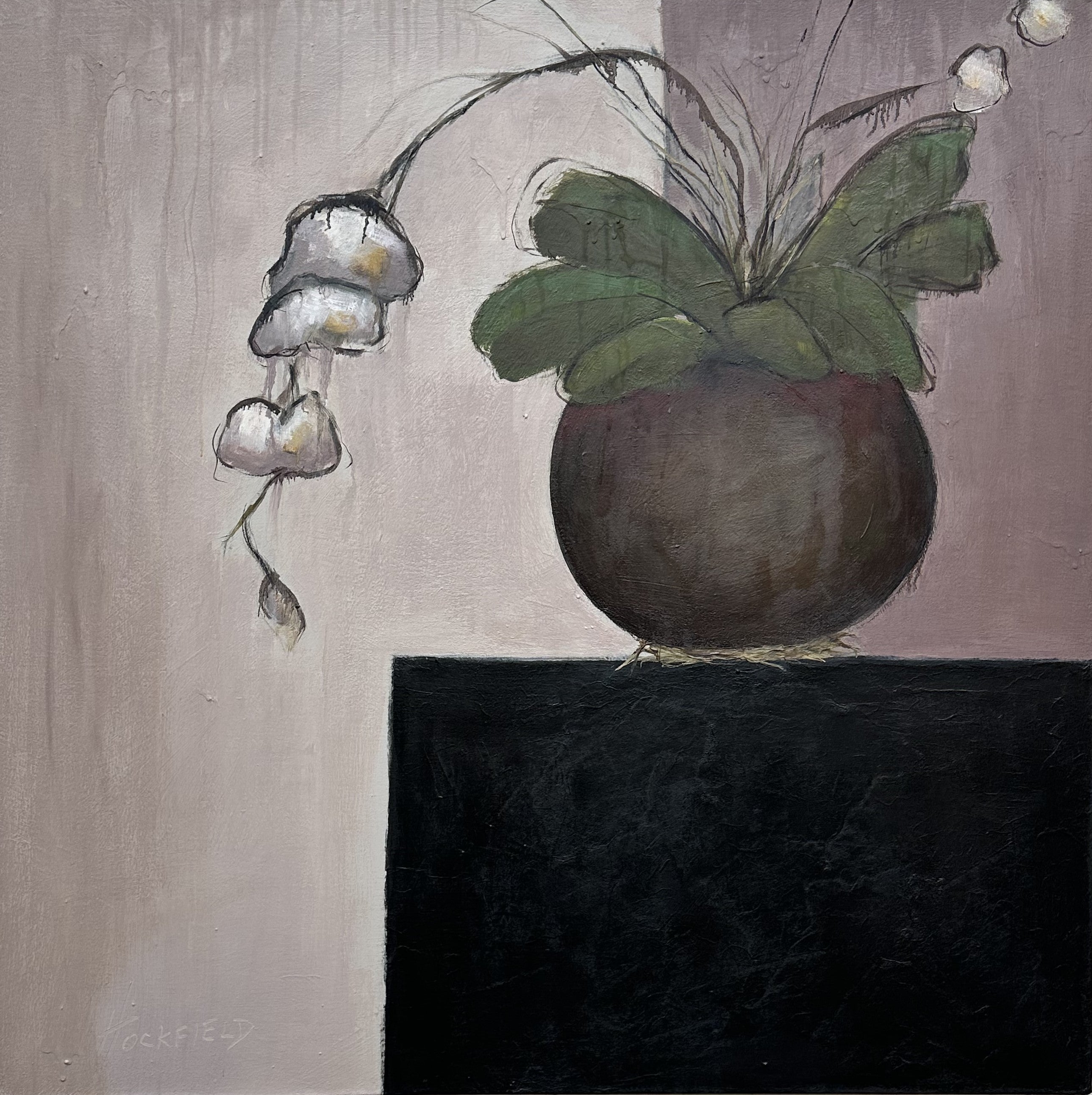 Sharon Hockfield - Always Bring Me Orchids I (38 x 38)