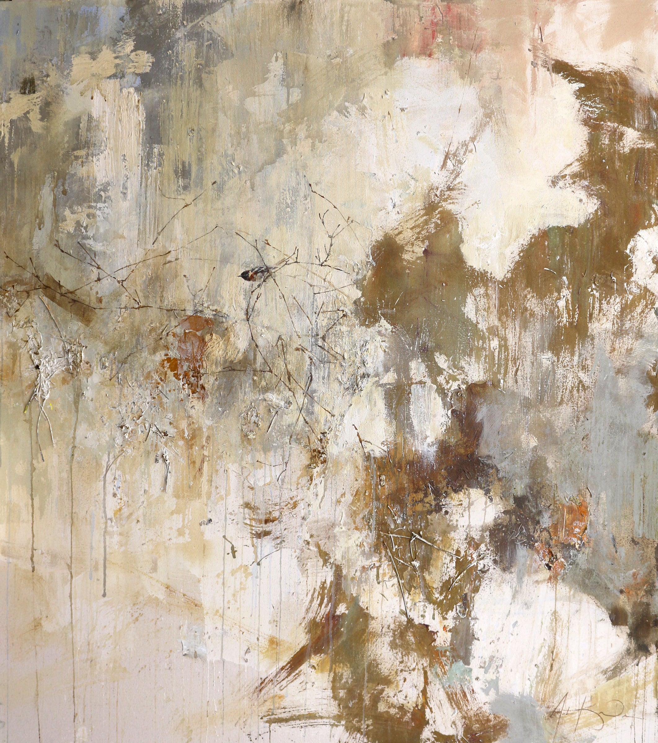 Justin Kellner - As the Seasons Warm (Bay-breasted Warbler) (52 x 46)