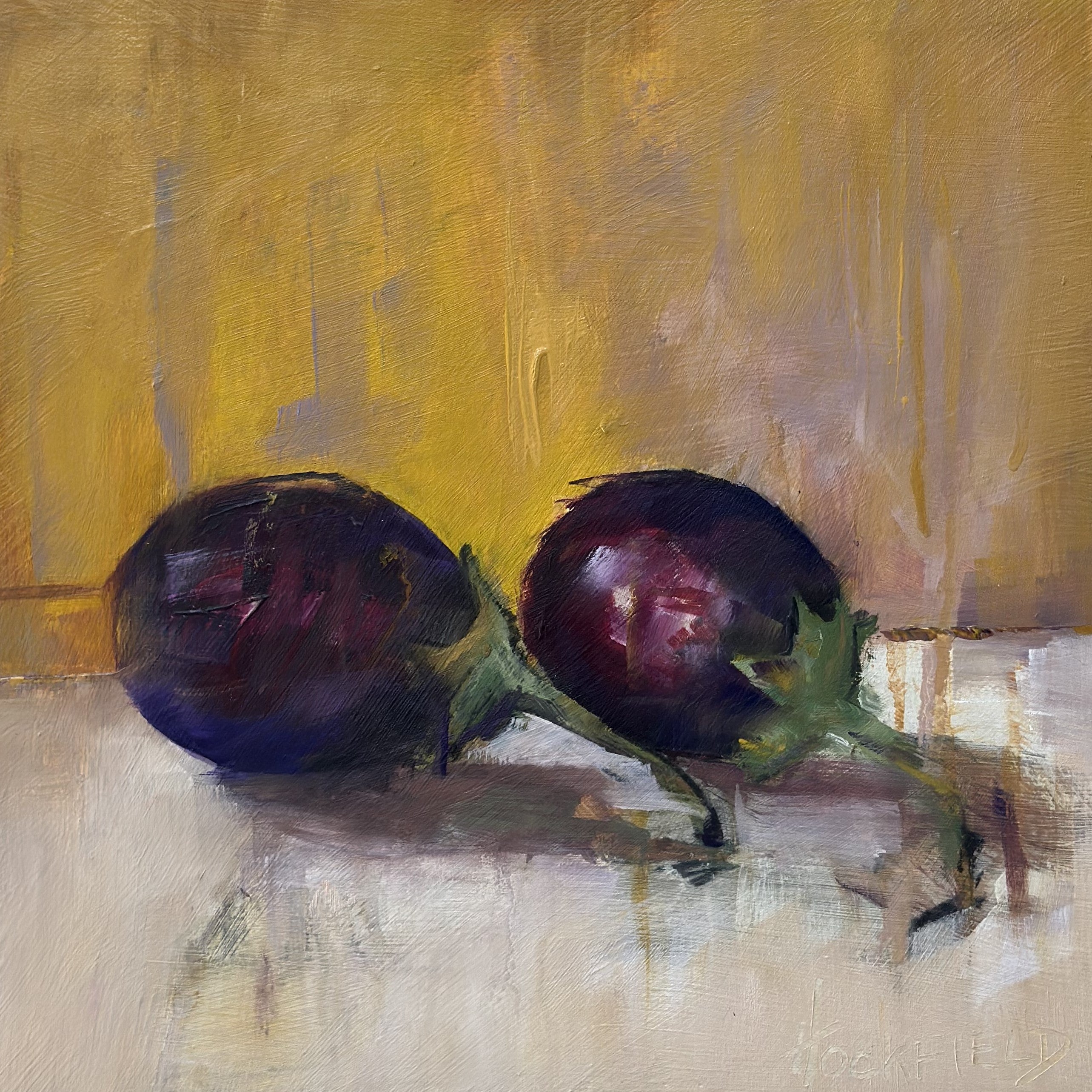 Sharon Hockfield - Aubergine I (12 x 12)