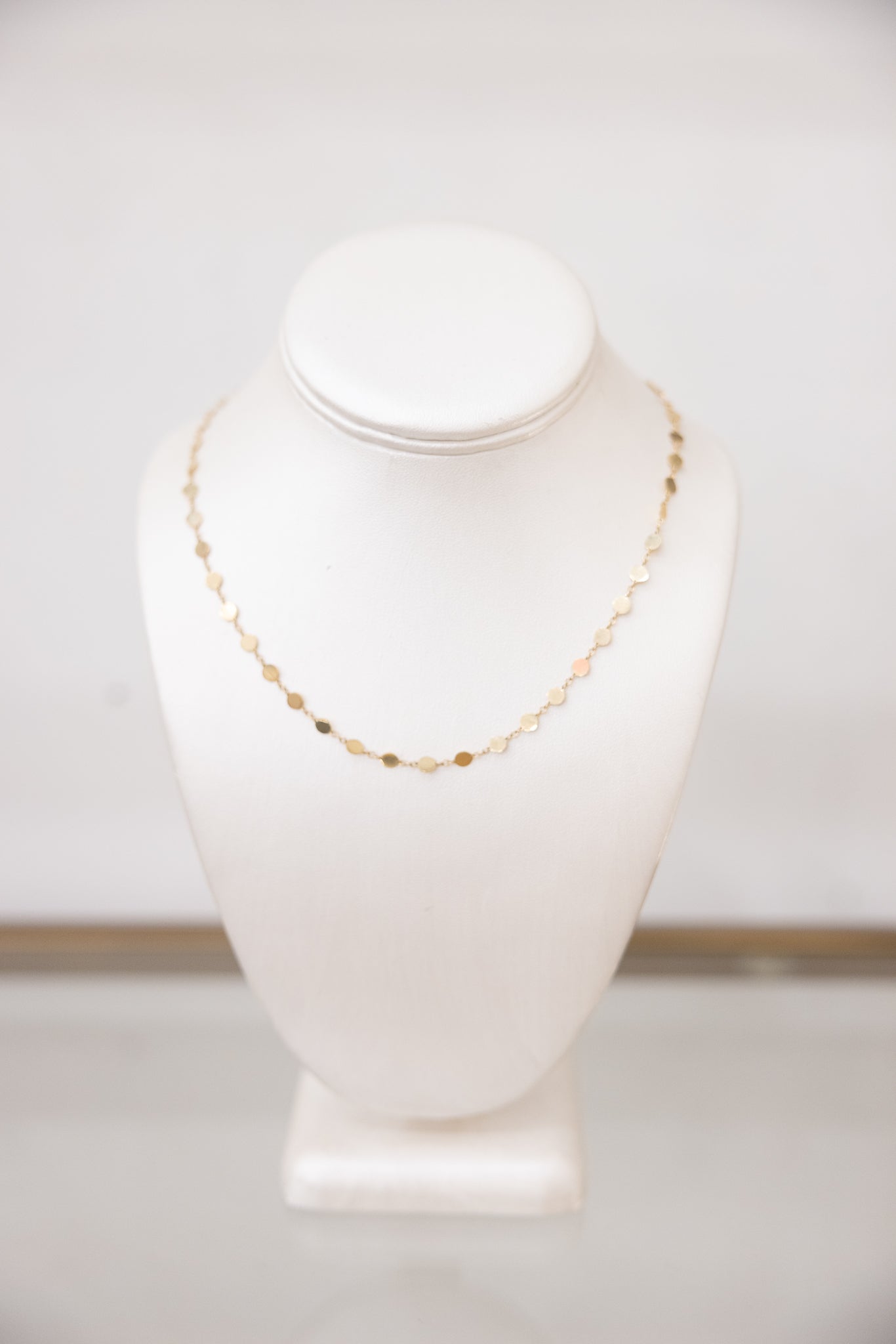 Gold Circle Chain Necklace