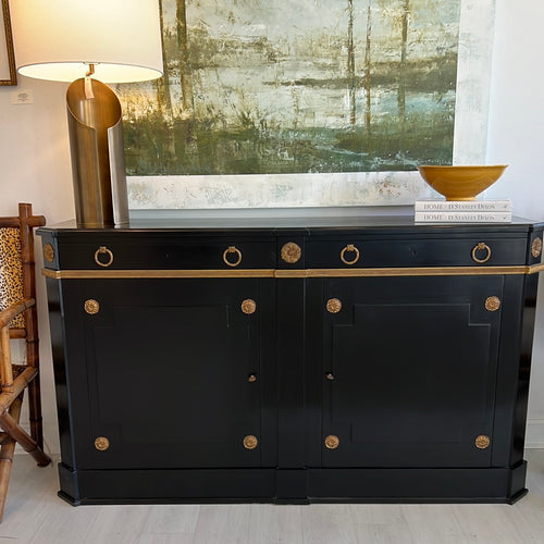 Painted Black Console 66x18x31