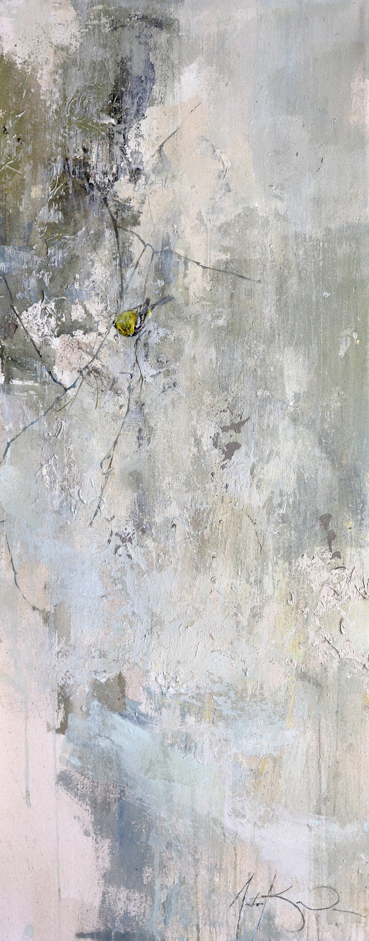 Justin Kellner - Because You Already Do (Black-throated Green Warbler) (40 x 16)