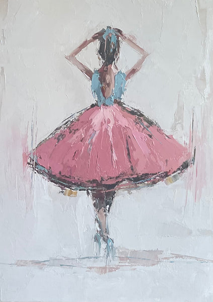 Geri Eubanks - Blue and Pink Ballerina (12 x 9)