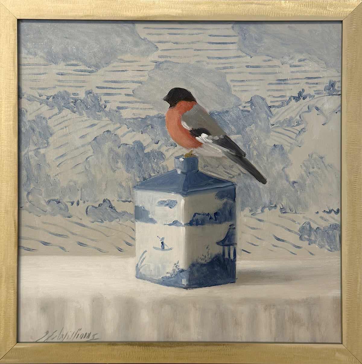 Ginny Williams - Bullfinch and Blue (12 x 12)
