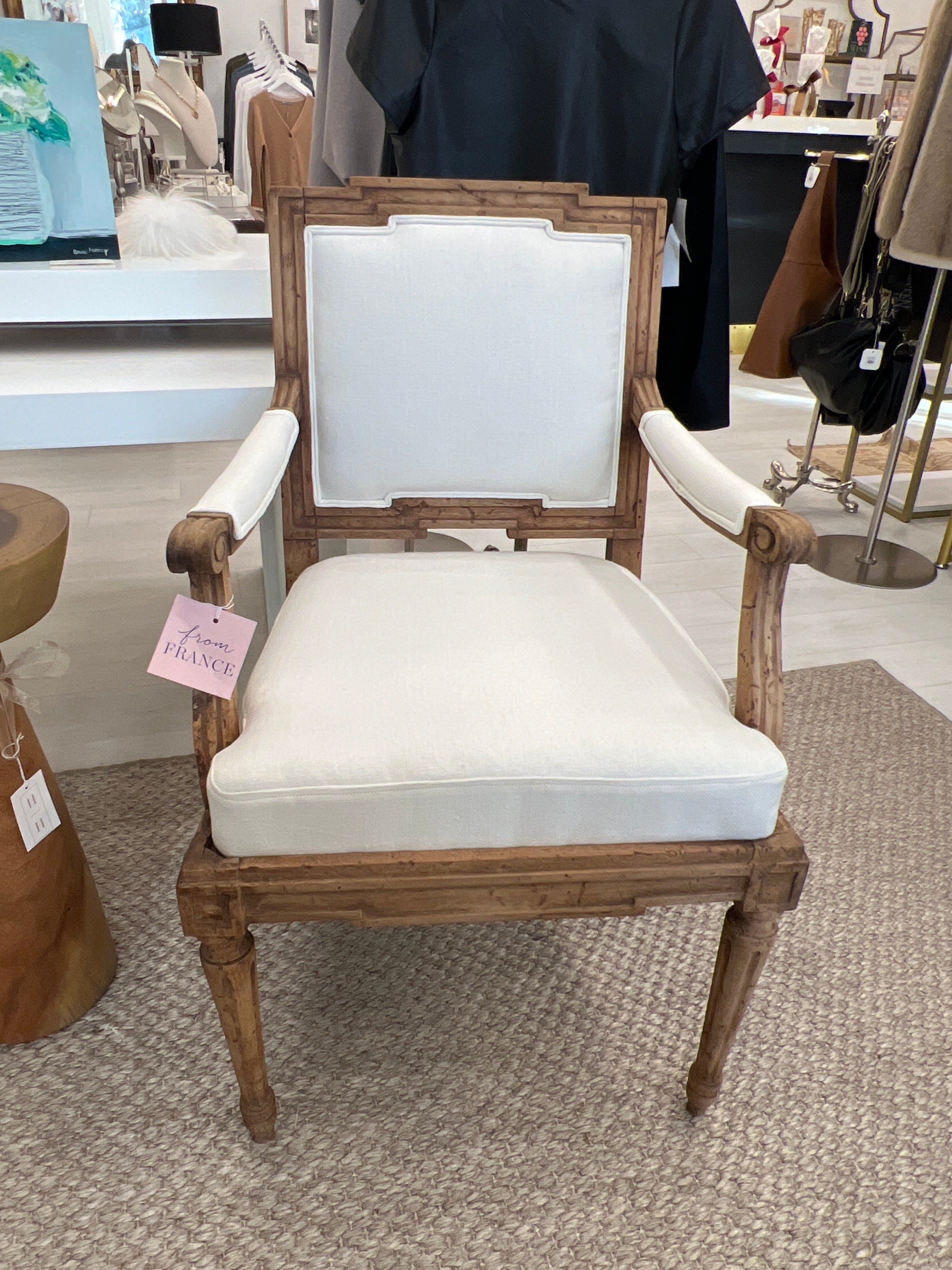 Pair of Stripped XVI Italian Walnut Armchairs