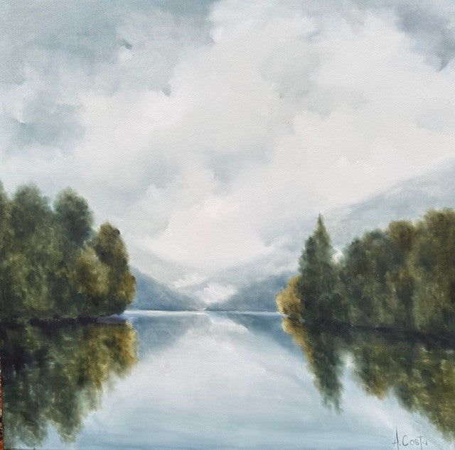 Andrea Costa - Chilling on the Water (48 x 48) - RESERVED