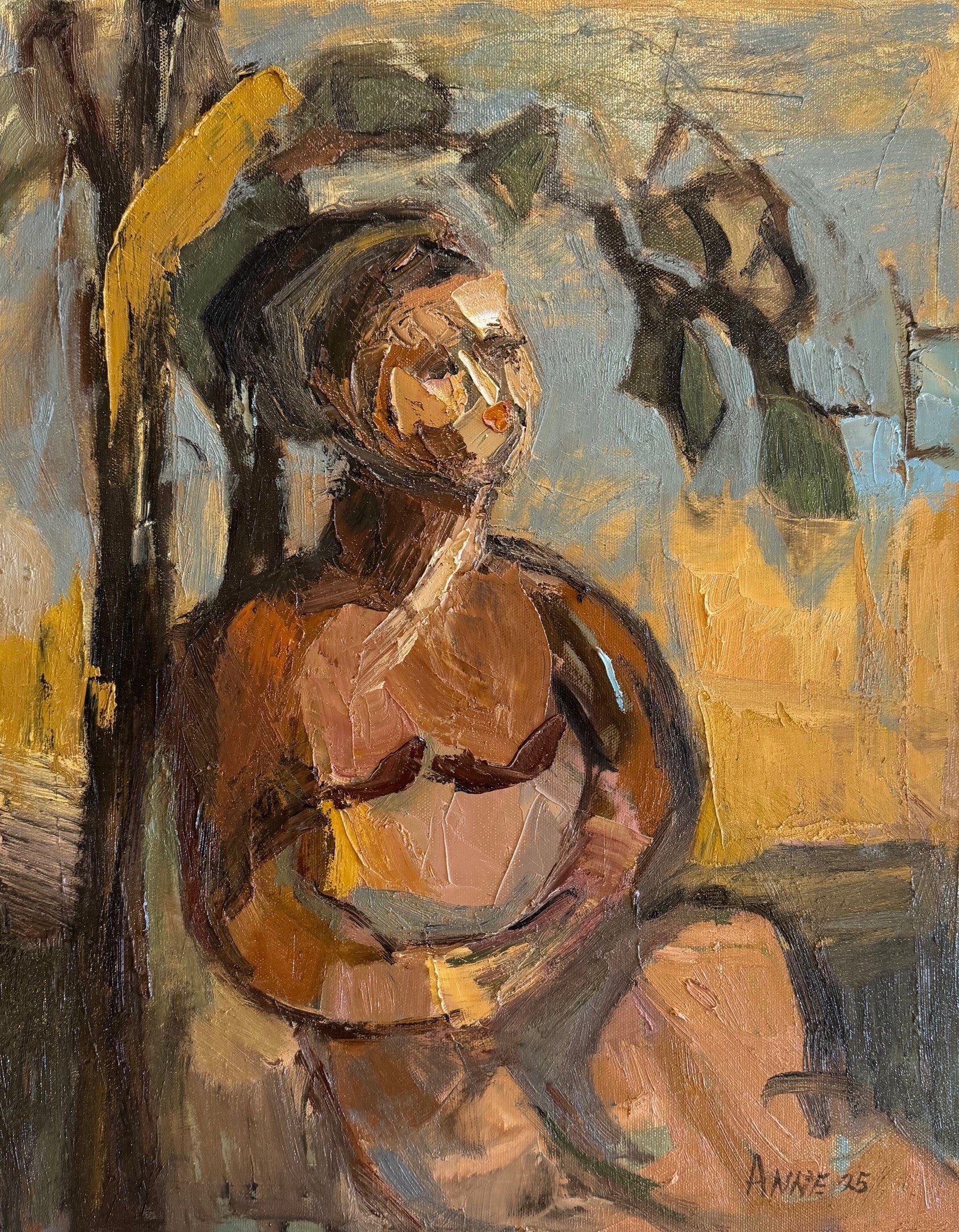 Anne Darby Parker - Contemplative Sit (20 x 16)