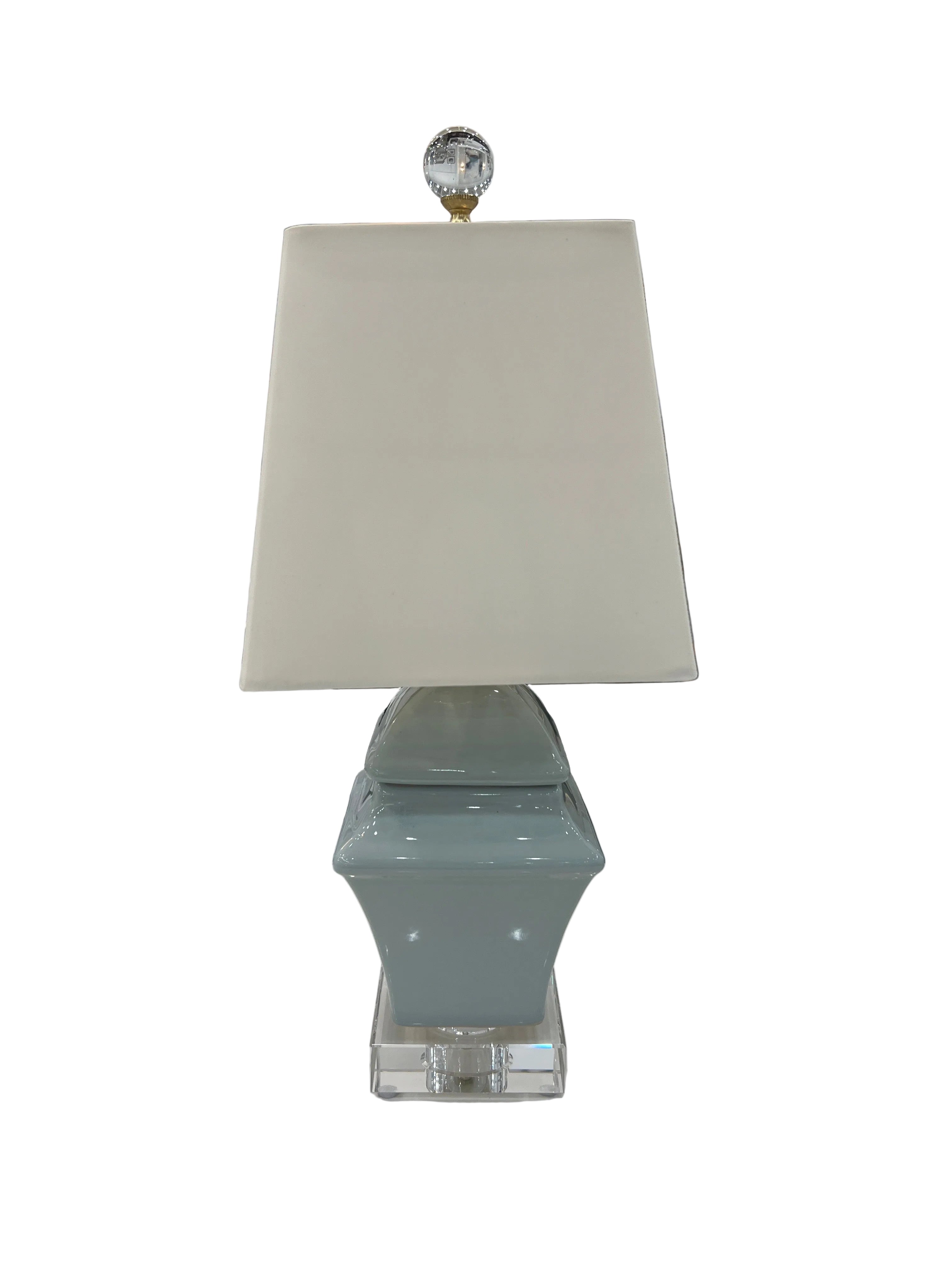 Palladian Blue Square Jar Lamp