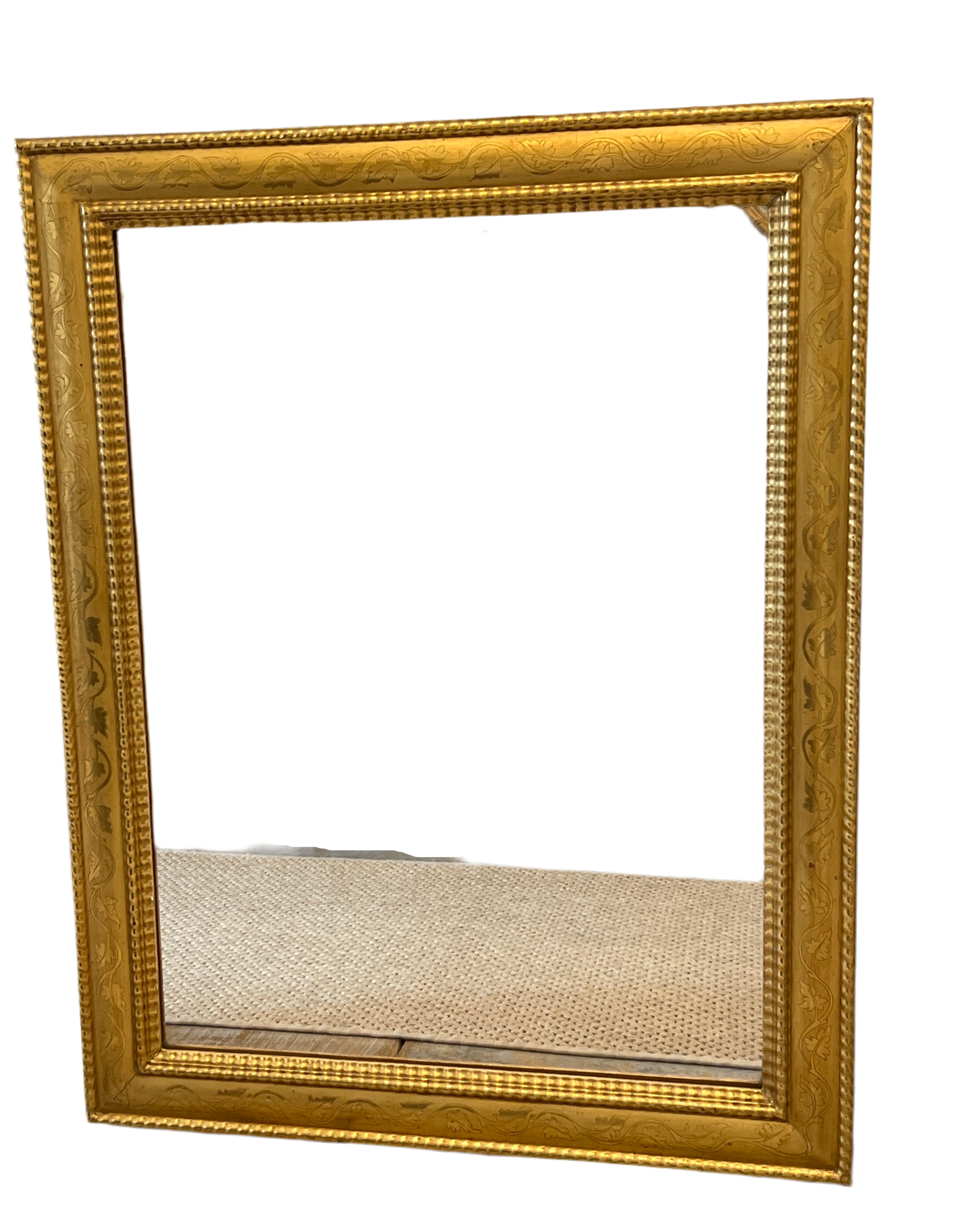 Rectangular Gold Mirror 43.5”H