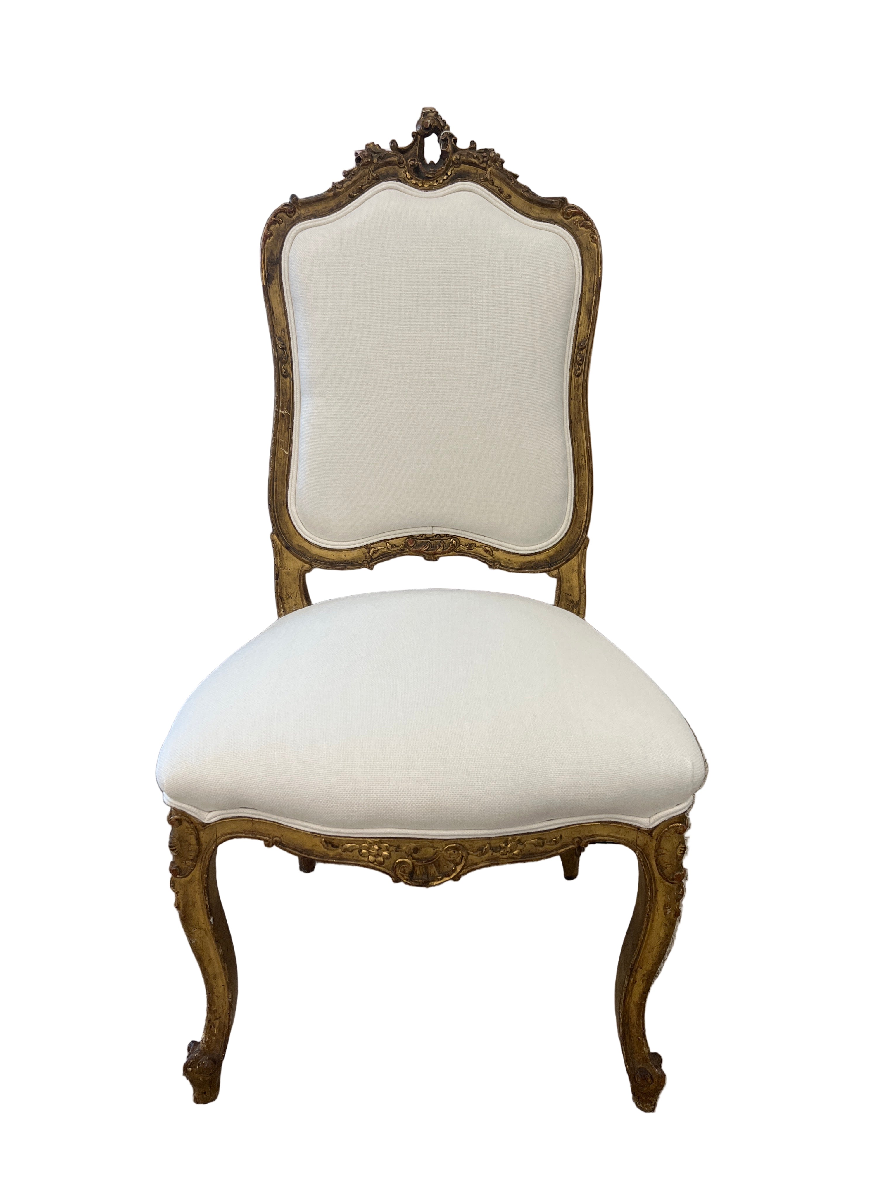 Upholstered Italian Side Chairs - Pair