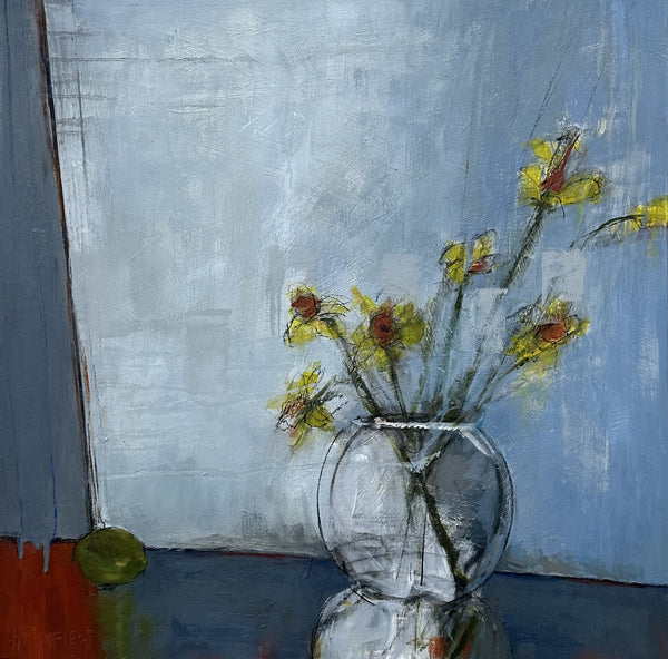 Sharon Hockfield - Daffodils from Frances (30 x 30)