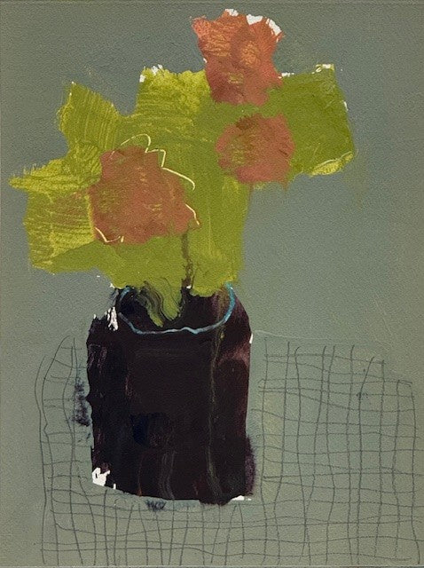 Ellen Rolli - Dark Vessel with House Plant (12 x 9)