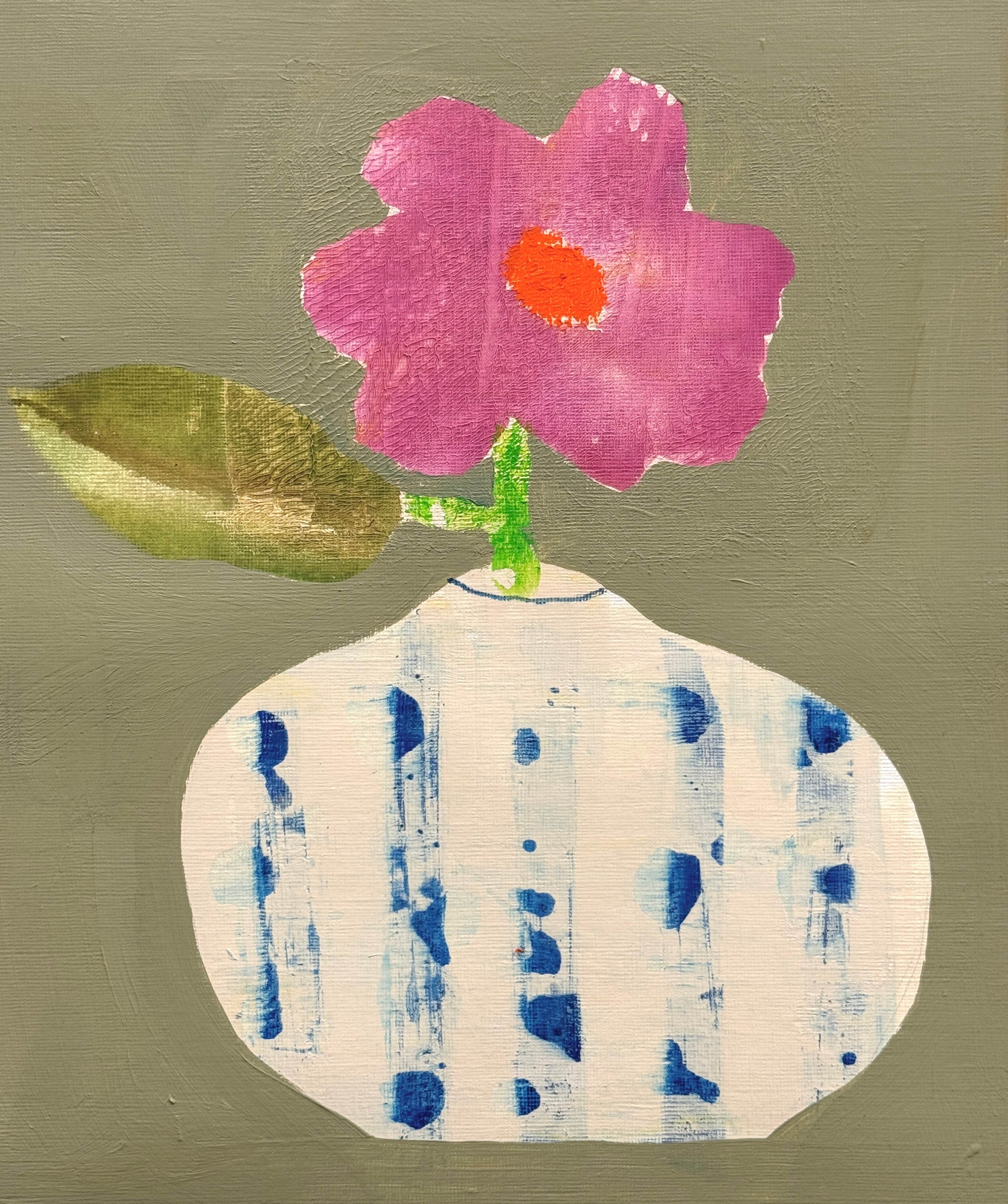 Ellen Rolli - Decorative Vessel with Floral (12 x 10)