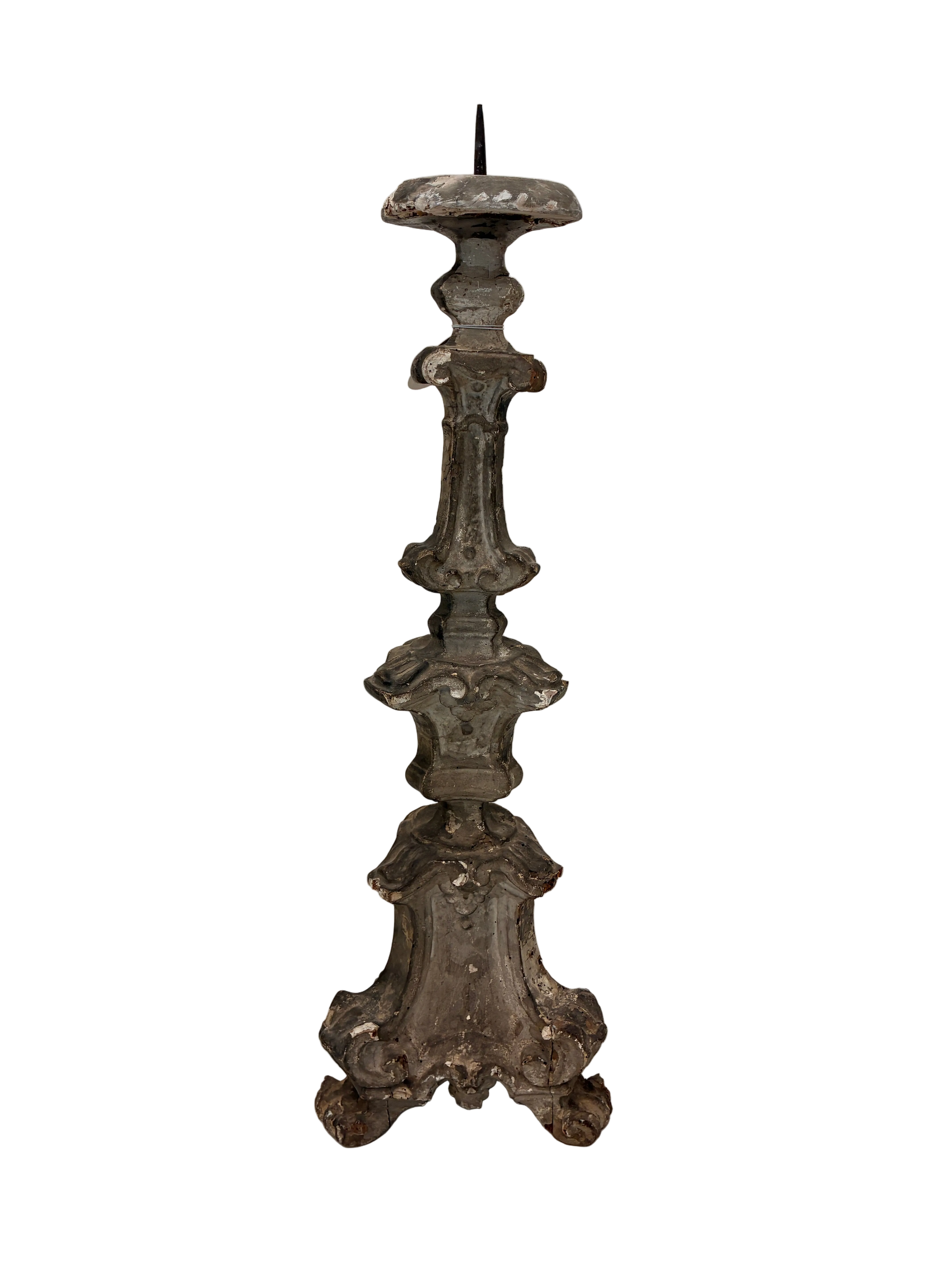 Carved Altar Candle Holder
